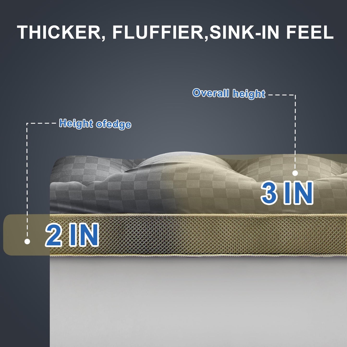 Extra Thick Mattress Topper Full – Cooling Pillow Top for Hot Sleepers, Transforms Old Mattress to Soft Comfort & Supportive, Improves Sleep for Back & Side Sleepers, Easy Setup & Wash