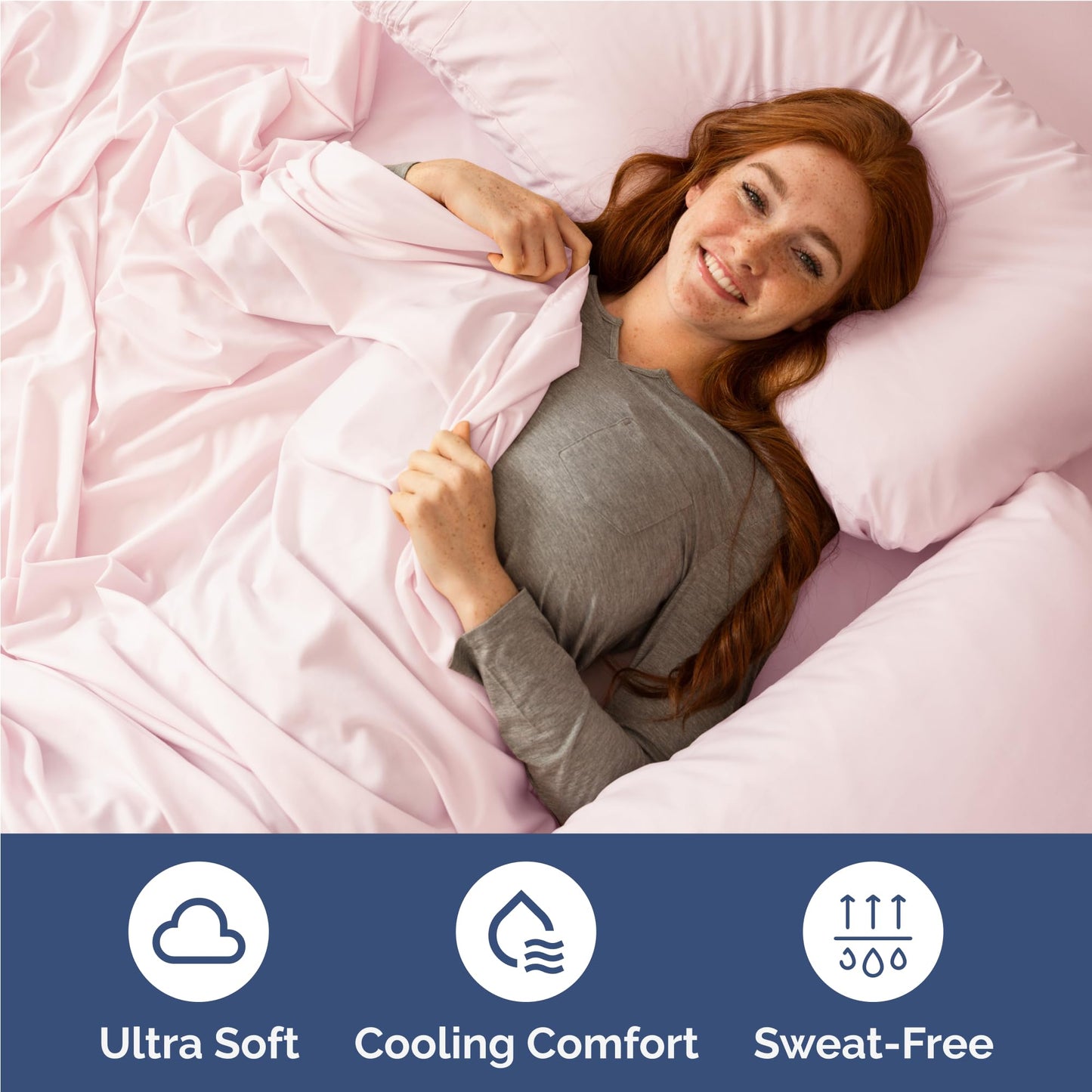 Full Size 4 Piece Sheet Set - Comfy Breathable & Cooling Sheets - Hotel Luxury Bed Sheets for Women & Men - Deep Pockets, Easy-Fit, Soft & Wrinkle Free Sheets - Lavender Pink Oeko-Tex Bed Sheet Set