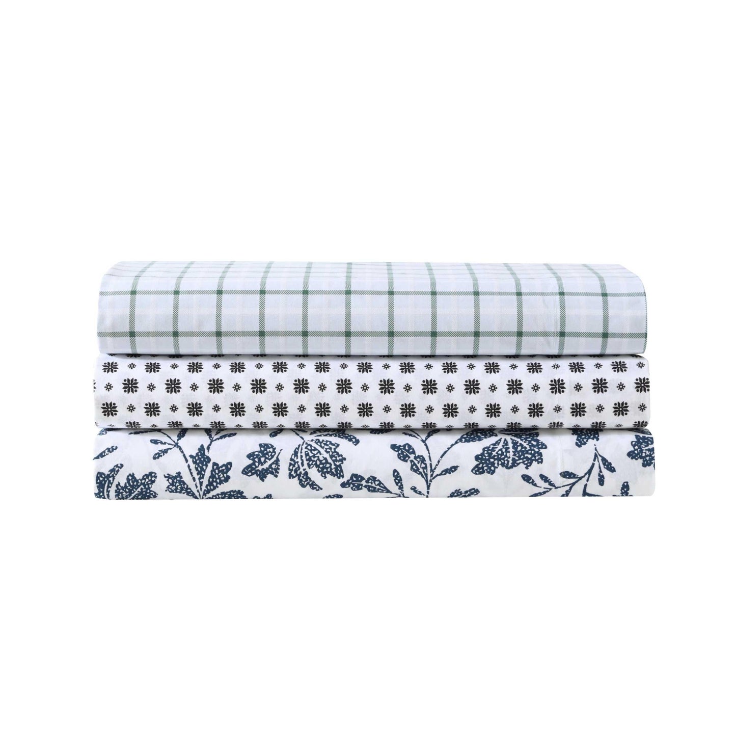 Eddie Bauer - Twin Sheet Set, Premium Cotton Percale Bedding Set, Super Soft Home Decor, Oeko-Tex Certified (Fairisle Sprinkle Black, Twin)