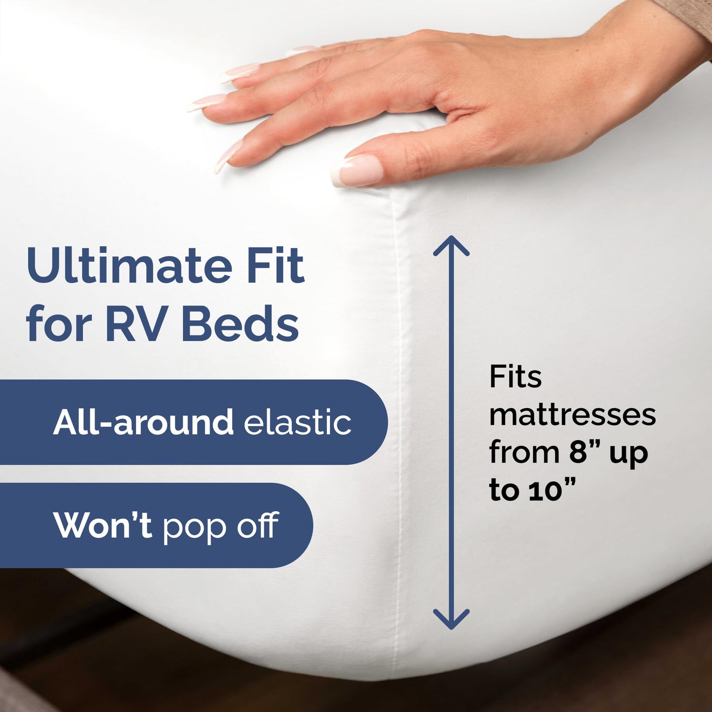 Short Queen Size 4 Piece Sheet Set - RV Short Queen, Ultra-Soft, Breathable & Cooling Bed Sheets Set with Deep Pockets - Hotel Luxury Bedding for Women & Men - Wrinkle Free & Fade Resistant - White