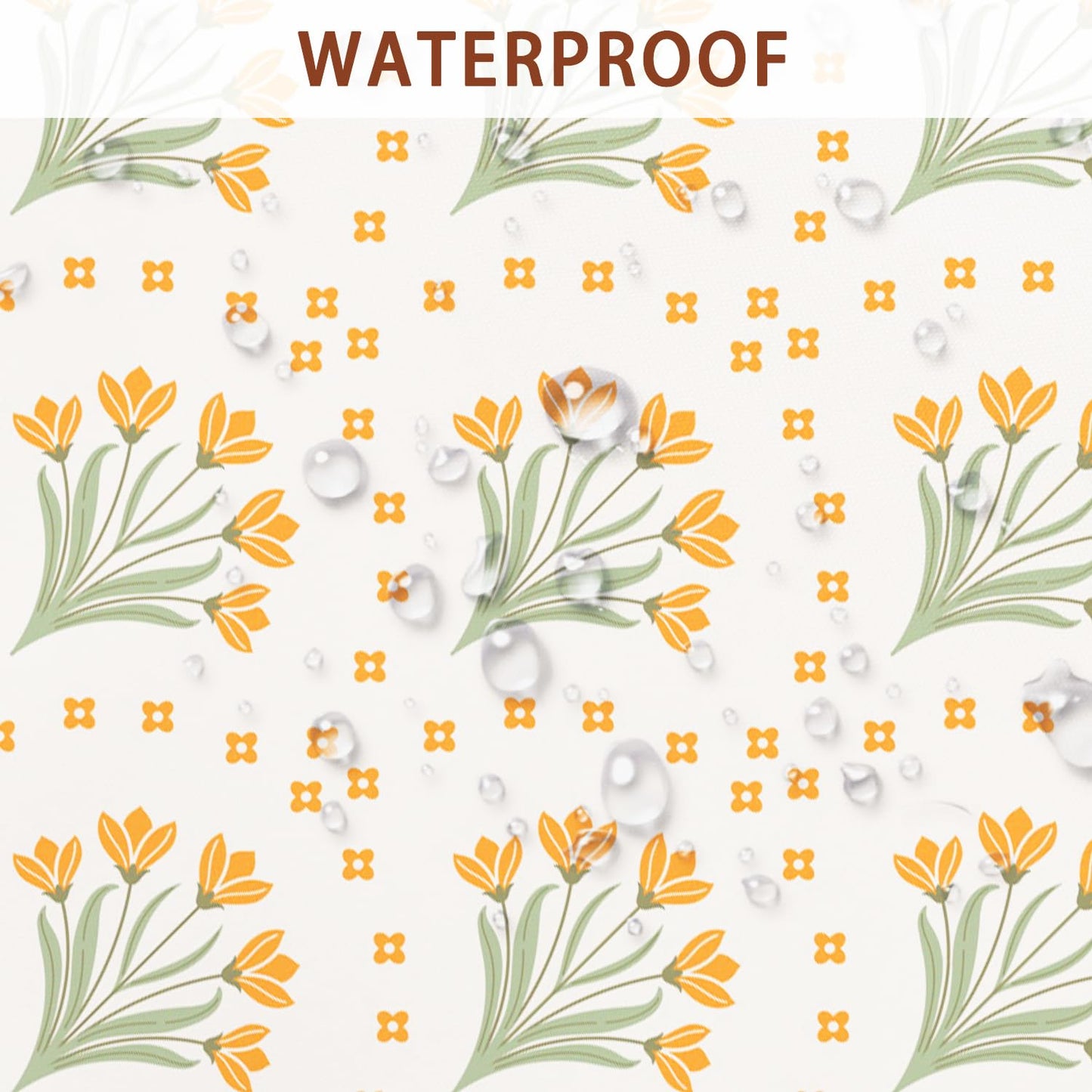 Xiazhilaio Boho Floral Shower Curtain with Hooks 71x74 Inch
