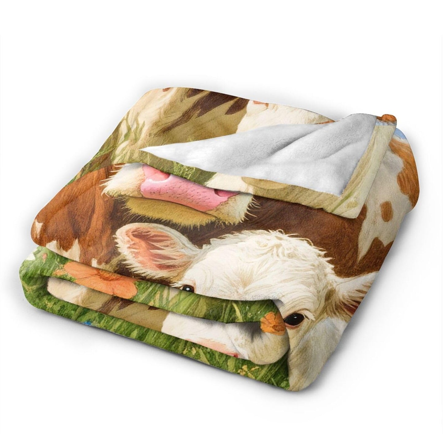 Cow Blanket Cute Cows Throw Blanket Soft Warm Cozy Fleece Fuzzy Plush Flannel Blankets Gifts for Women Girls Boys Kids Adults 40"X50"