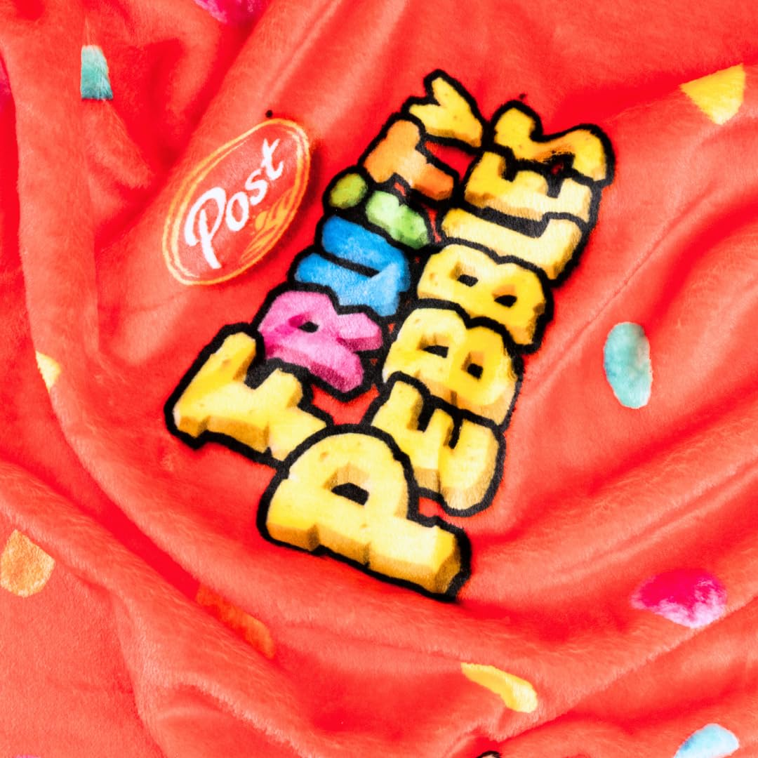 Fruity Pebbles The Flintstones Throw Blanket, Super Soft Cozy Plush Bedding, 46 x 60 Inches, (Officially Licensed Product) by Franco