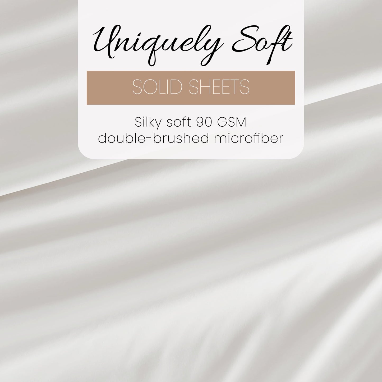Linen Market Brushed Microfiber Queen Sheet Set 4 Piece – Oeko-TEX Certified Ultra Soft & Wrinkle-Free - 16" Deep Pocket Sheets - Easy Care Queen Size - White