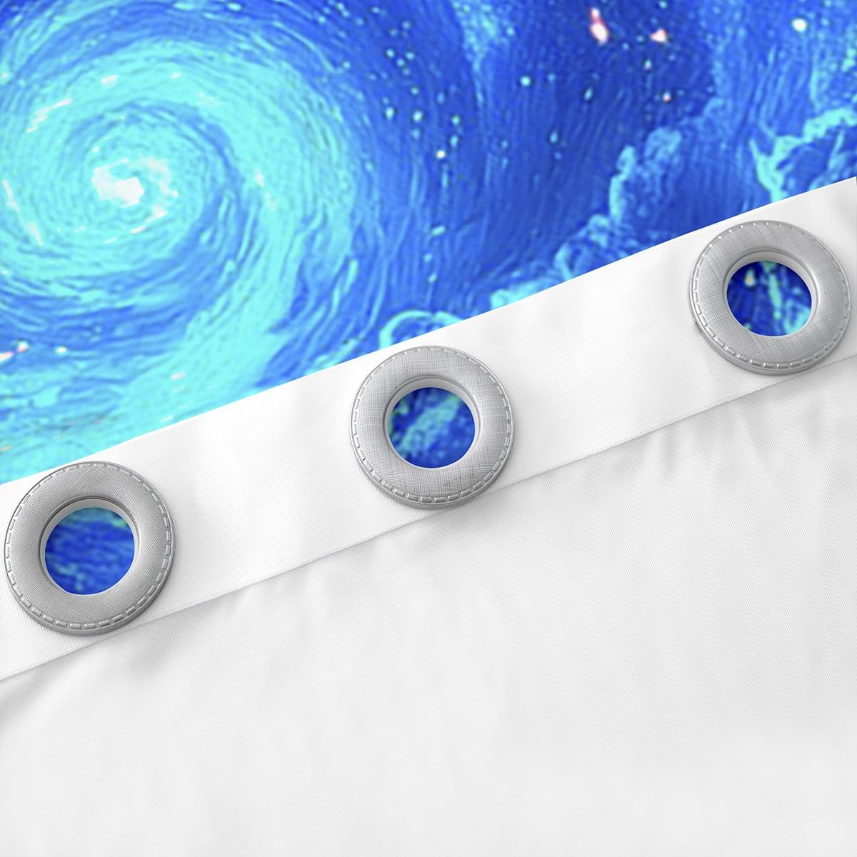 Erosebridal Teal Blue Tornado Window Curtains Drapes 38" Wx45 L,Nebula Tornados Curtains for Kids Teens Adults,Natural Disaster for Storm Chaser
