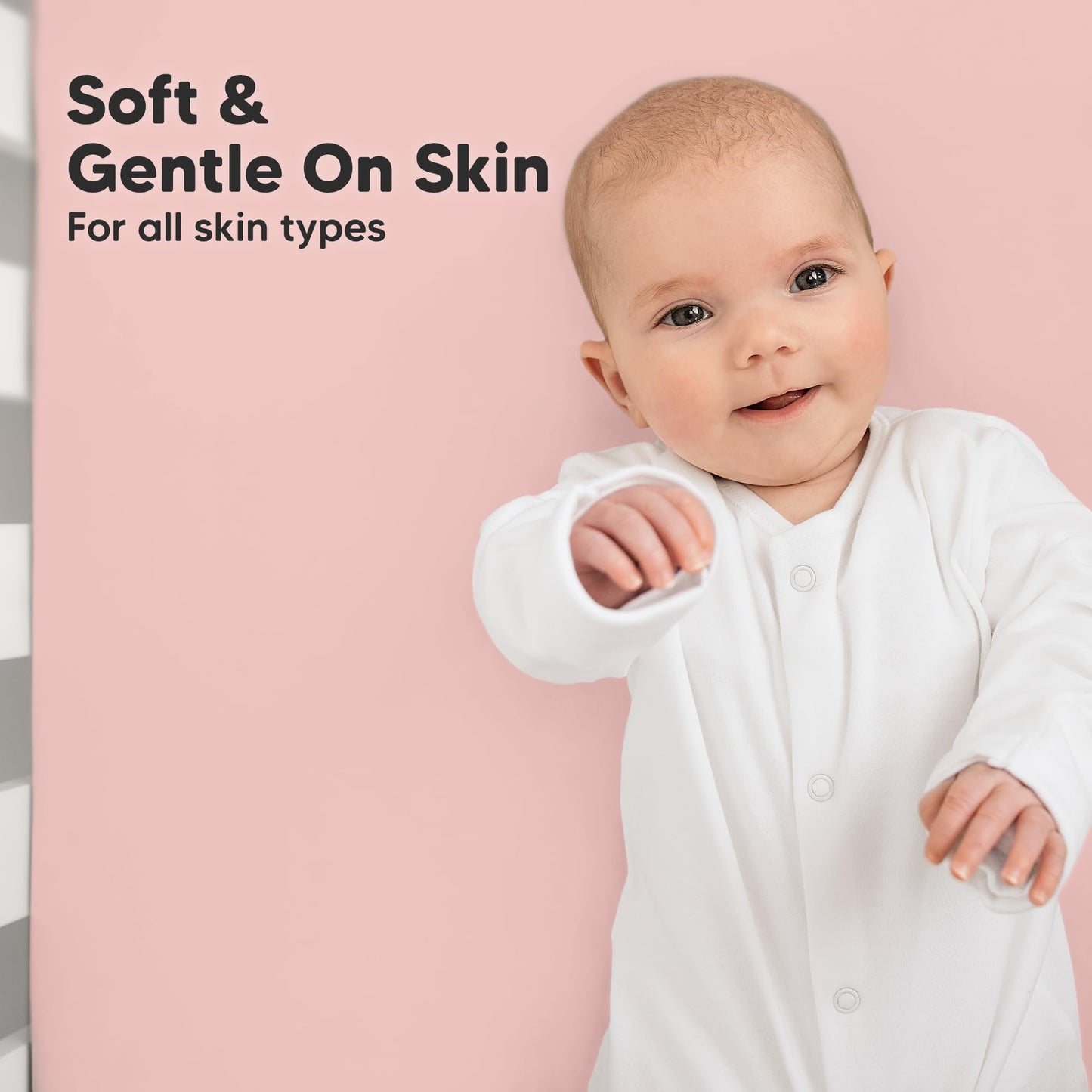 KeaBabies 2-Pack Organic Cotton Crib Sheets for Boys, Girls - 52x28 Fitted Crib Mattress Sheet Neutral, Breathable Cover for Baby Bed Set, Toddler Mattress, Soft & Cute Prints (Rose)