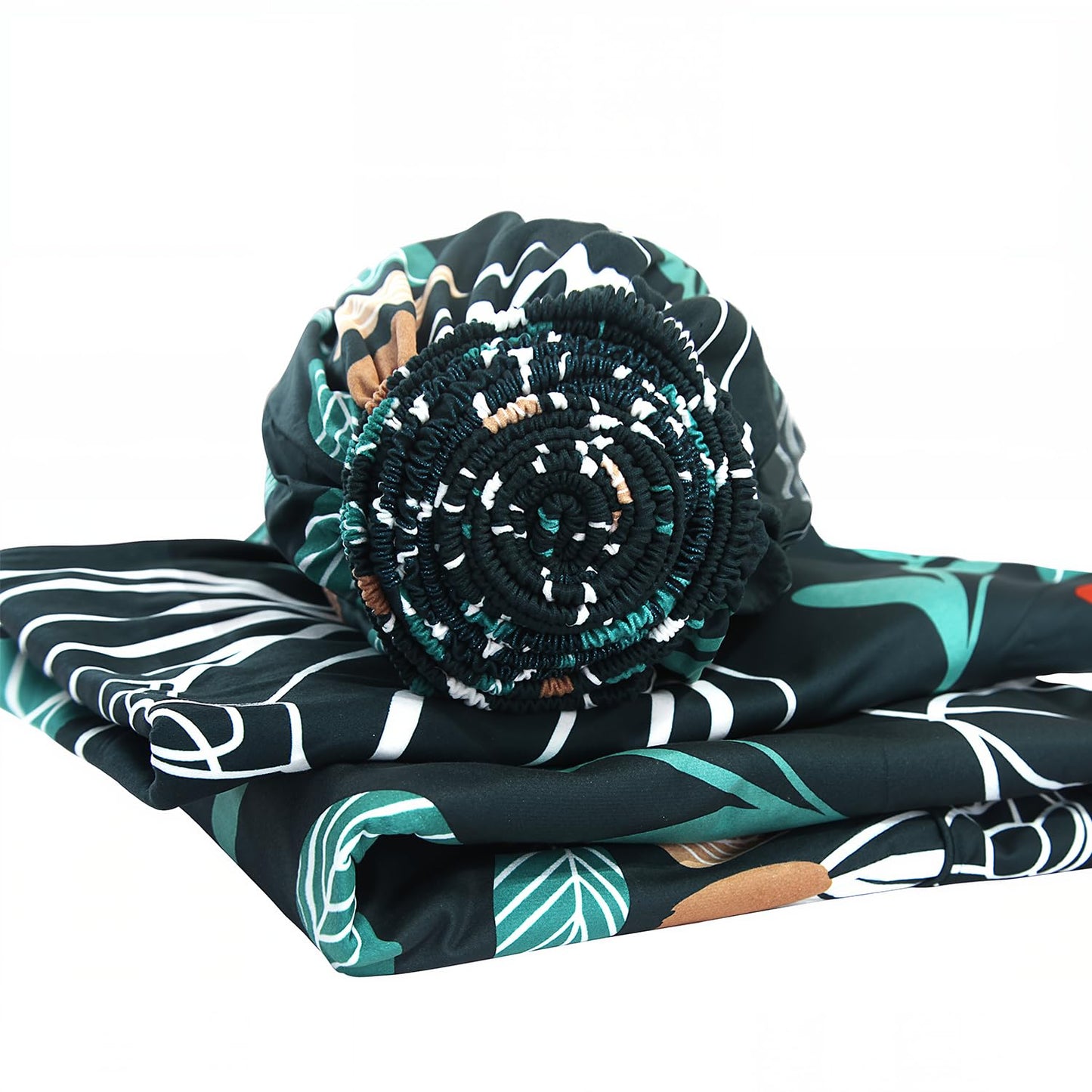 Ramesses Flannel Bedding Sheet Set Full-Polyester Printed Microfiber Plush Flannel Stain Resistant-Soft and Durable-4-Piece Bedding(Green, Full)
