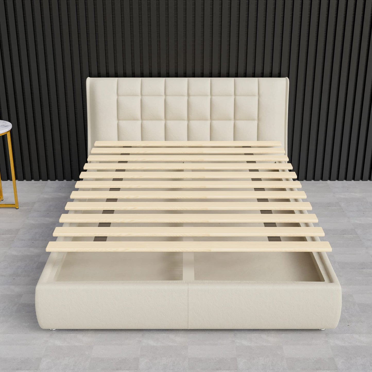 Greaton, 0.68-Inch Heavy Duty Horizontal Wooden Bunkie Board/Bed Slats, Twin(39"), Beige