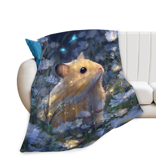 Baegopa Hamster Blanket Gifts for Girls Boys Guinea Pig Lover Throw Cozy Plush Fleece Flannel Lightweight Fuzzy Blankets for Women Men 50"X40"
