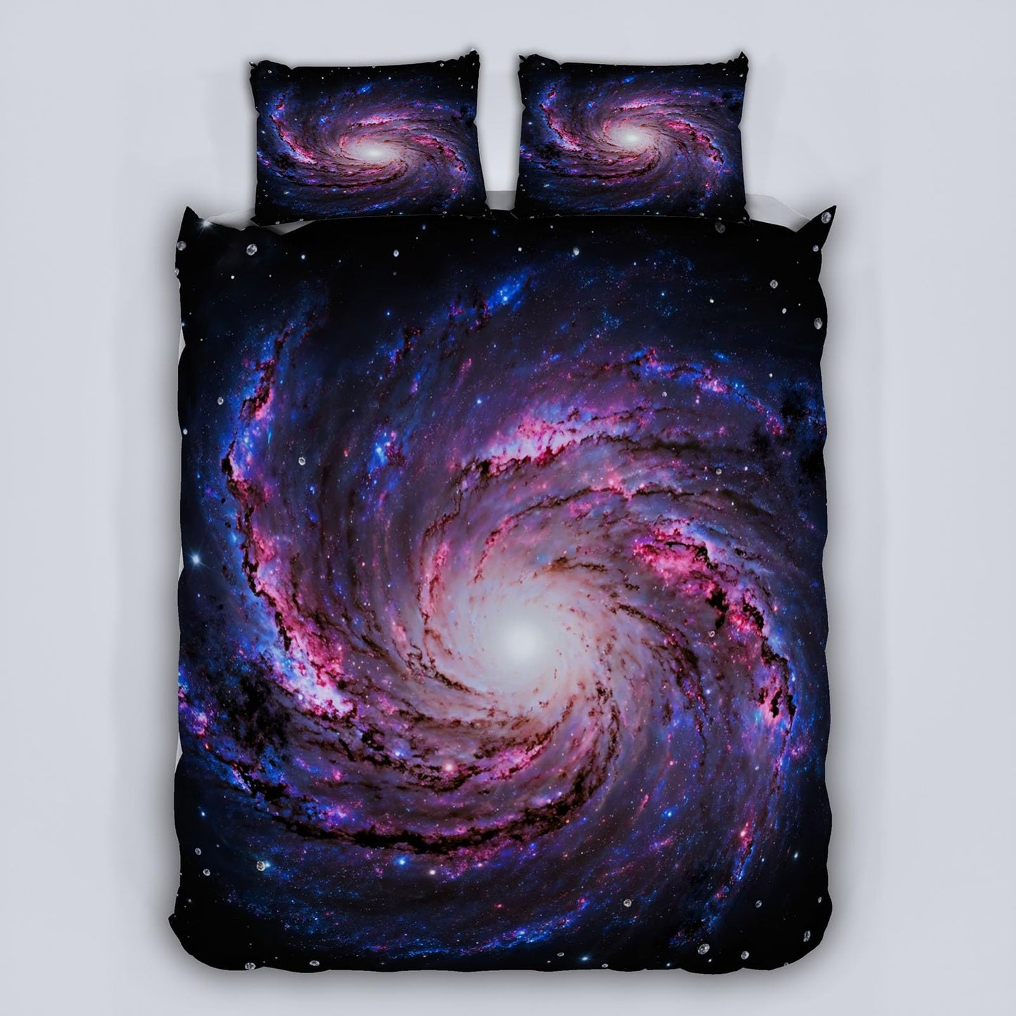 3D Starry Sky Duvet Cover Queen Size 90x90in Washed Ultra Soft Breathable Microfiber Universe Bedding Set Zipper Closure Comforter Cover 3 Pieces with 2 Pillow Shams(WJT 44-1)
