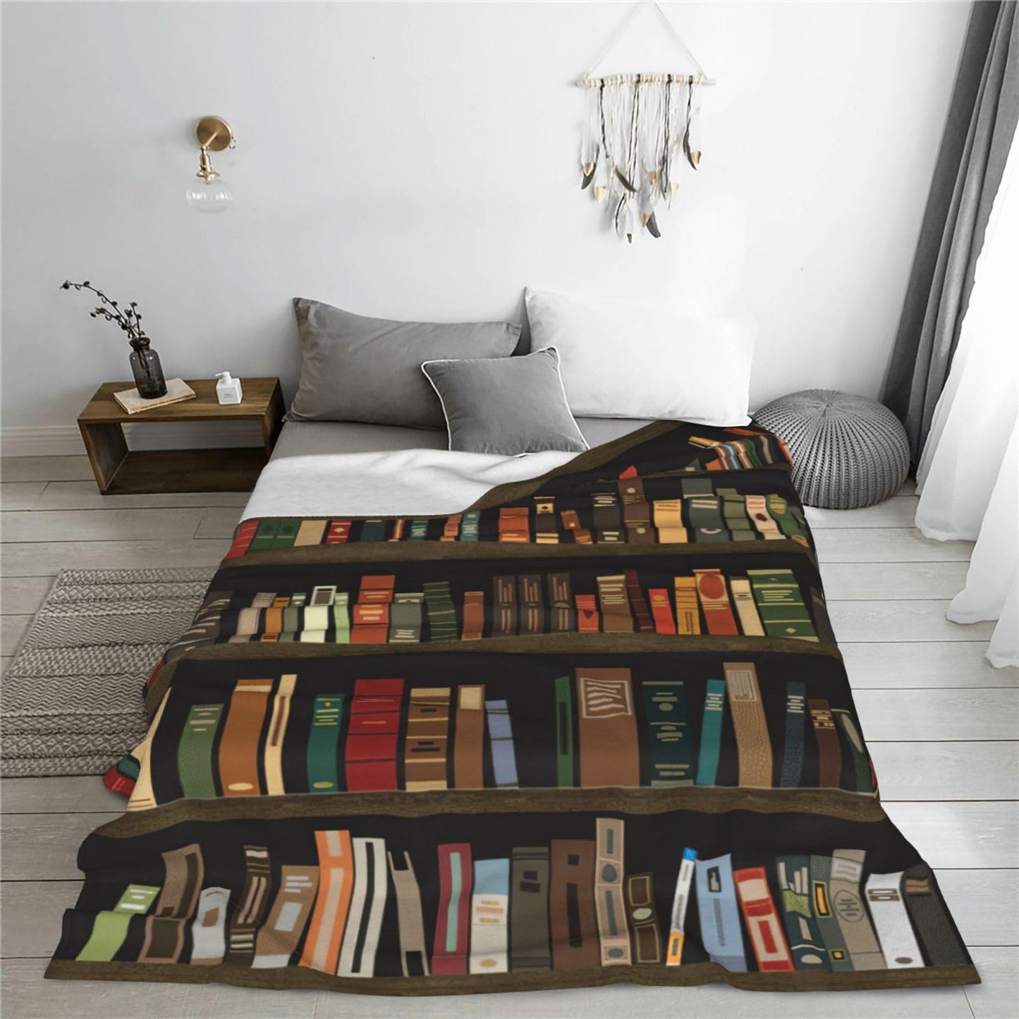 Book Blanket Book Decor Inspirational Throw Blanket Gifts for Girls Boys Book Lover Winter Couch Bedding Super Warm Soft Plush Lightweight Fleece Flannel Bed Blanket for Kids Adults Men Women 50"X40"