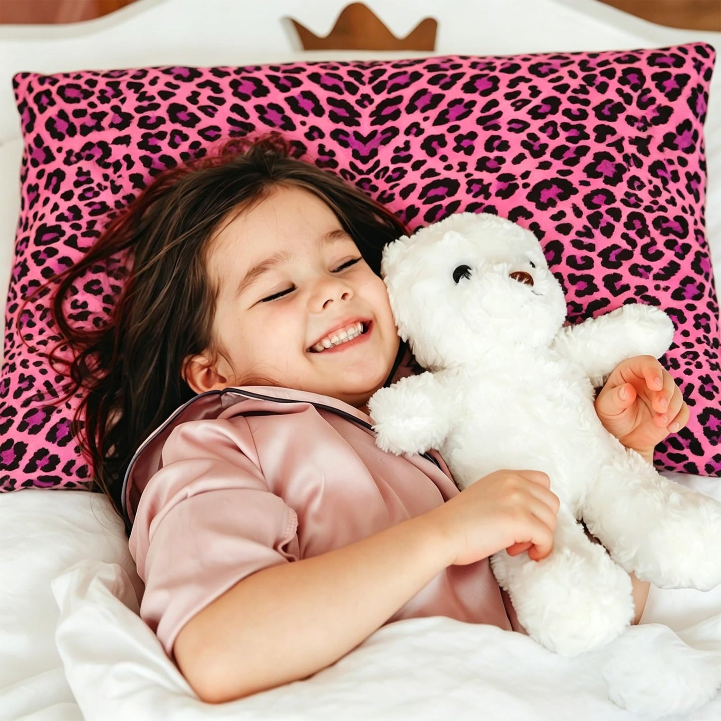 MUSOLEI Colorful Girl Fitted Sheet Set Leopard Print Sheet, 3D Rainbow Bedding Set Girls Twin Sheets 2PCS Boho 1 Fitted Sheet with 1 Pillowcase Wrinkle Free Cozy Microfiber Twin Sheets for Girls (T)