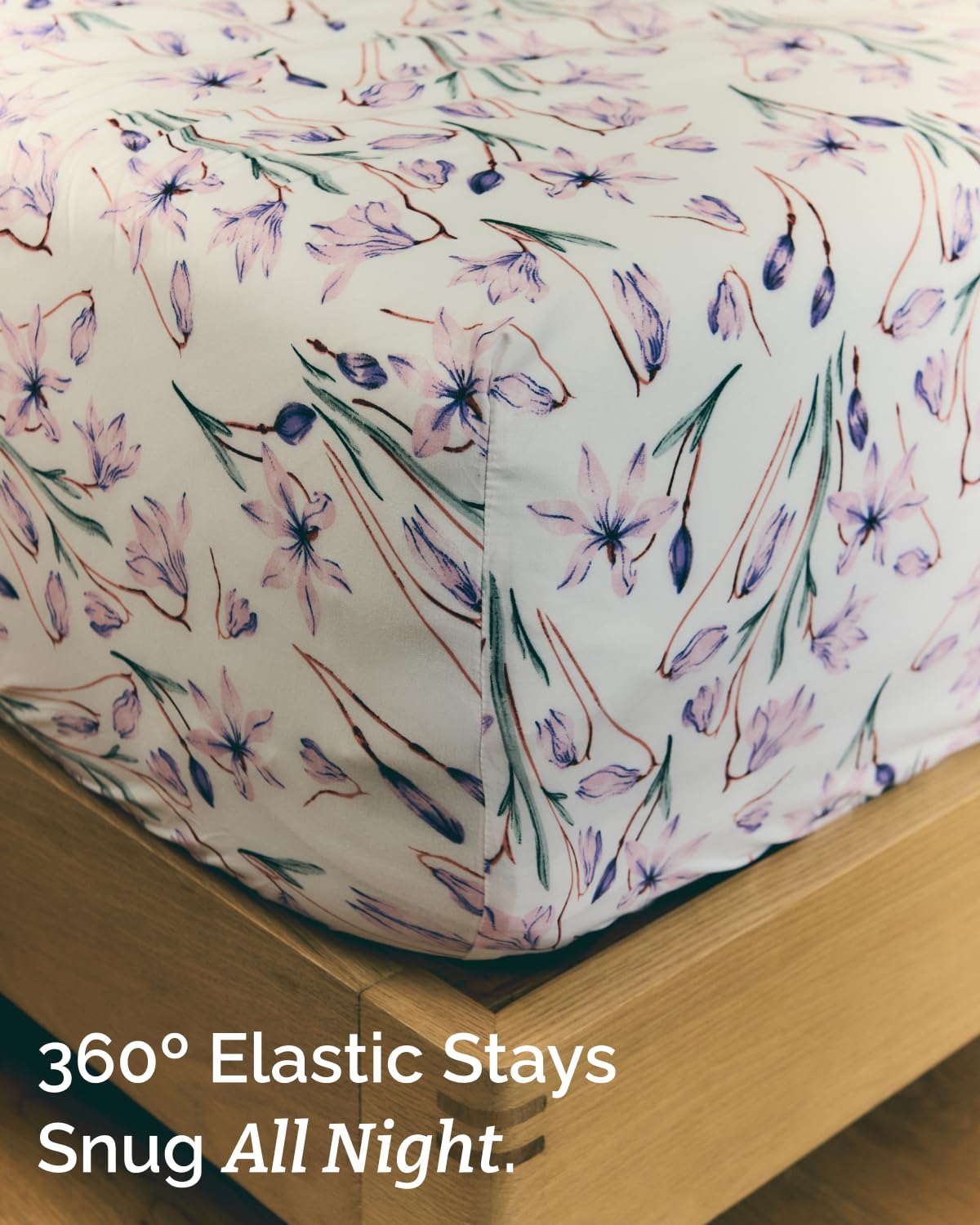 Floral Sheets - Pink Floral Bed Sheet Set - 1 Flat & 1 Fitted & 2 Pillowcases w/ Deep Pockets - Comfy, Wrinkle & Fade Free - Boho Botanical Bedding - Ultra-Soft, Breathable & Cooling - Queen Size Set