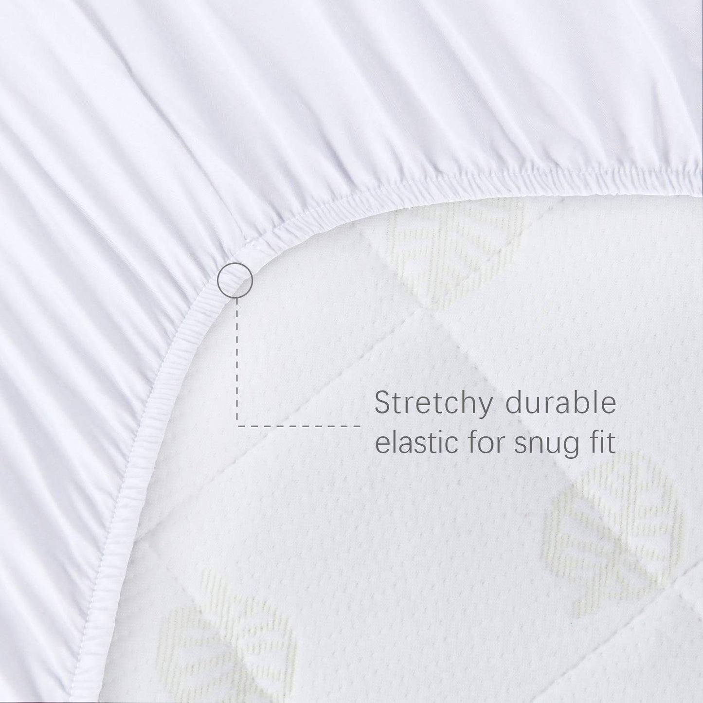 Waterproof Mattress Protector, Quilted Mattress Cover for Moses Basket Mattress & Silver Cross Stroller Bassinet Mattress, 2 Pack, Ultra Soft Surface, White