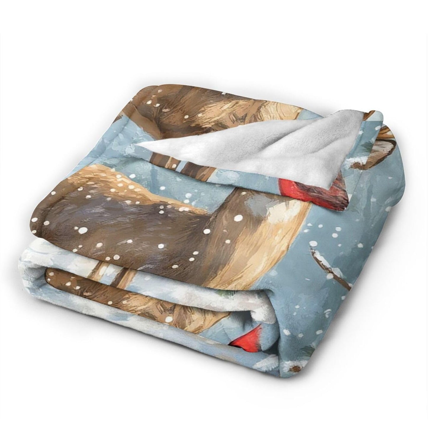 Deer Blanket, Soft Plush Fleece Cabin Animal Throw Blanket - Cozy Warm Stuff Blankets Bedding Deer Gifts for Women Girls Kids Adults 40"X50"