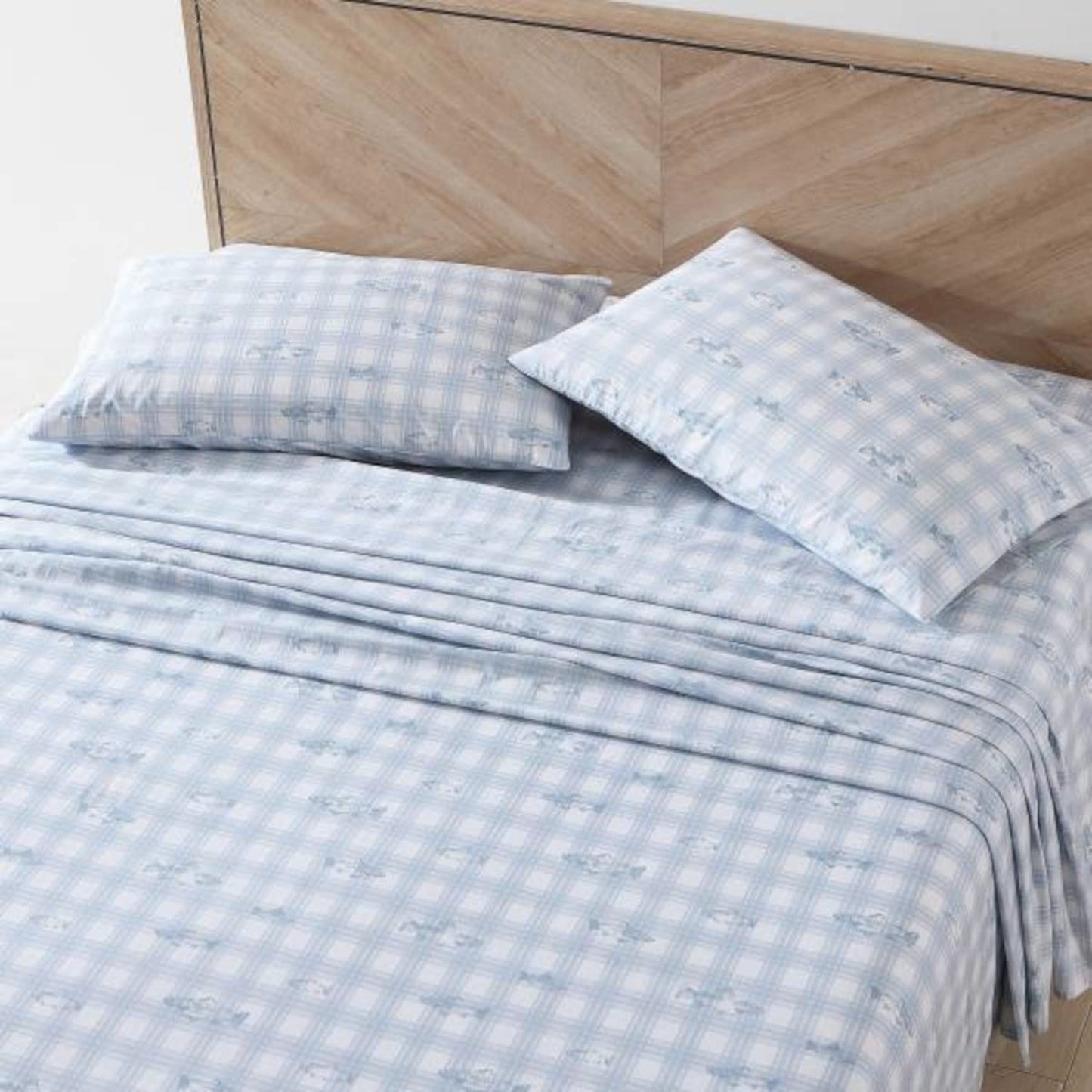 Eddie Bauer - Twin Sheet Set, Cotton Percale Bed Sheets, Crisp & Cool, Ideal Dorm Essentials (Methow Plaid Blue, Twin)