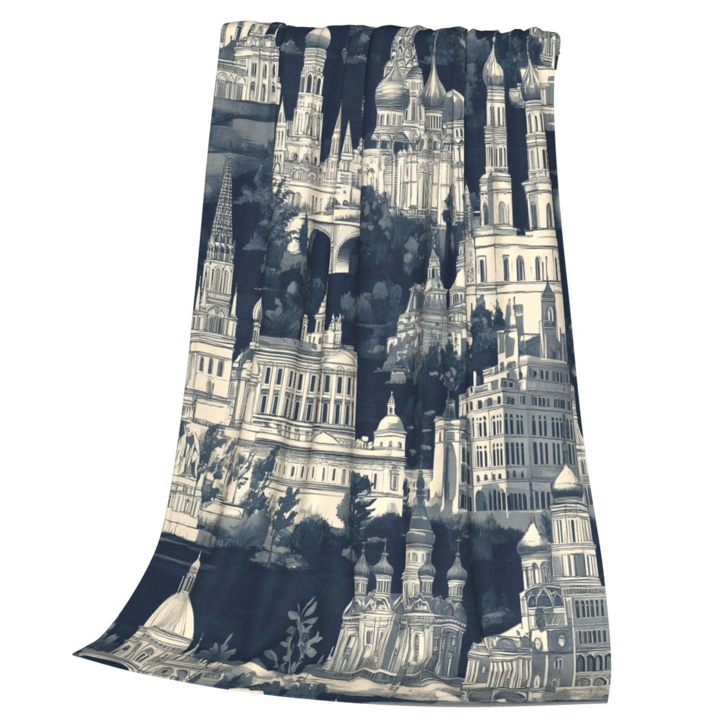 JXDXHCW Throw Blanket Large Size 80"X60" Inches Monochrome Cityscape Soft Cozy Lightweight Blankets for Men and Women