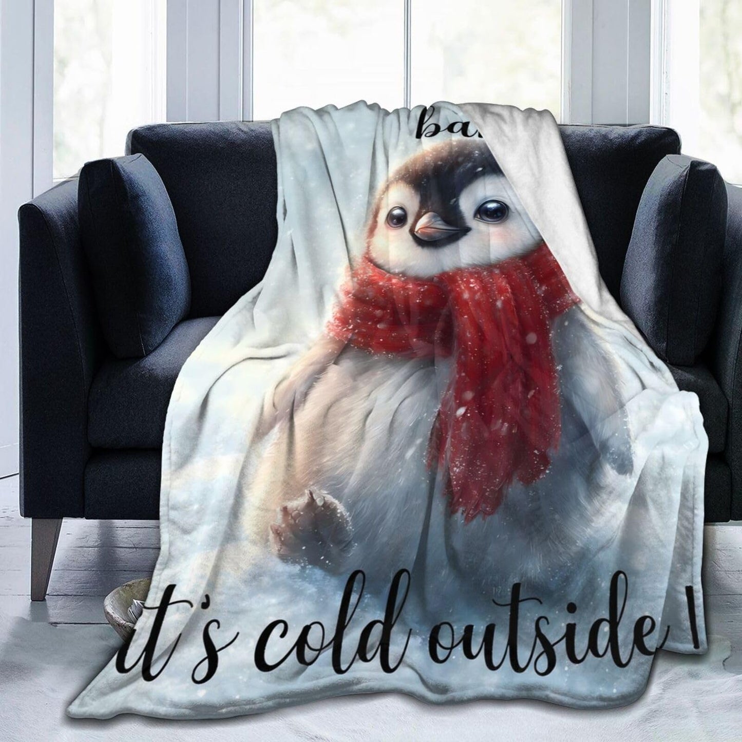 Baegopa Penguin Blanket Gifts Throw 50"X40"