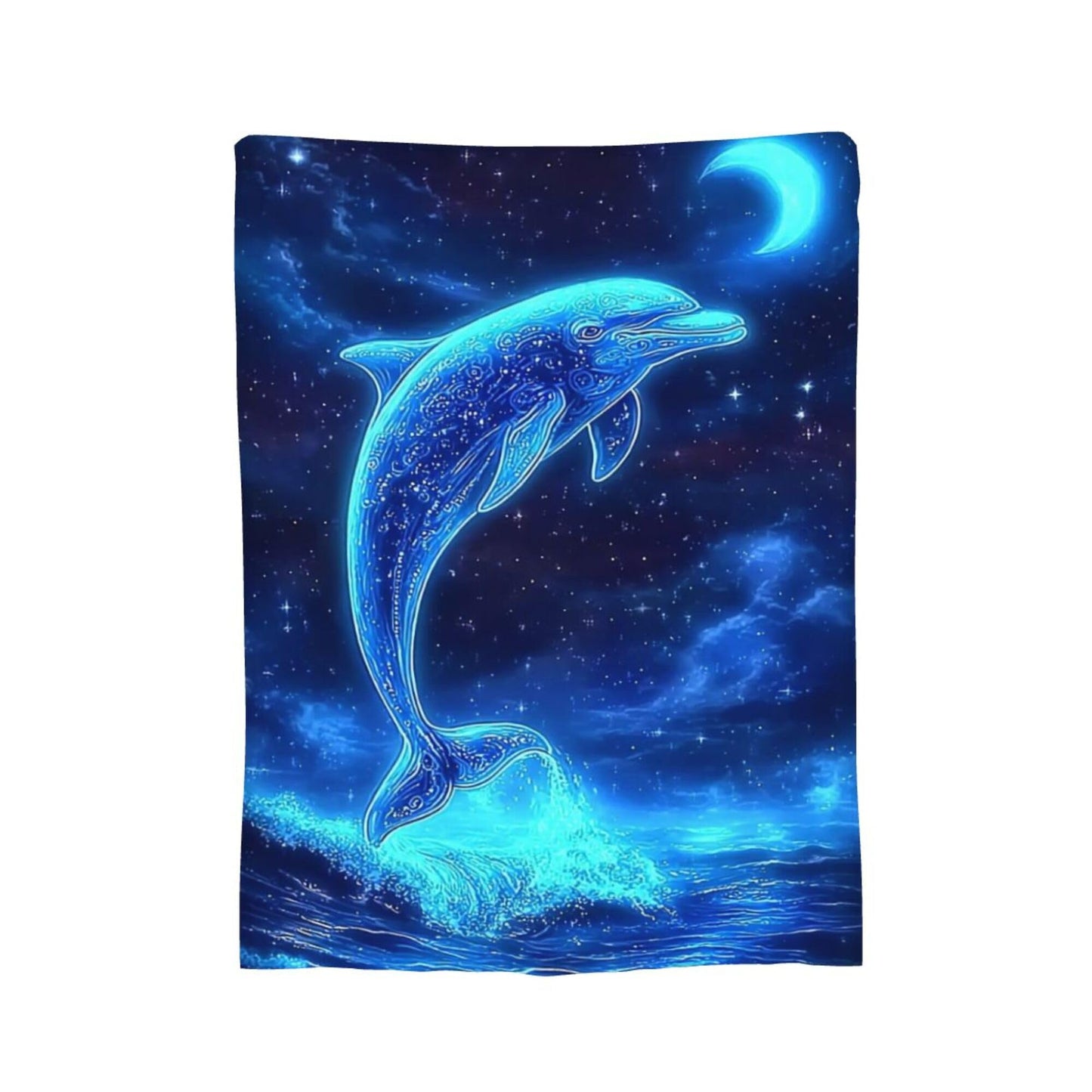 Dolphin Blanket Dolphin Fleece Throw Blanket Super Soft Fuzzy Plush Cozy Warm Dolphins Decor Stuffed Bedding Blankets Gift for Boys, Girls Men Women Kids & Adult 50"X40"