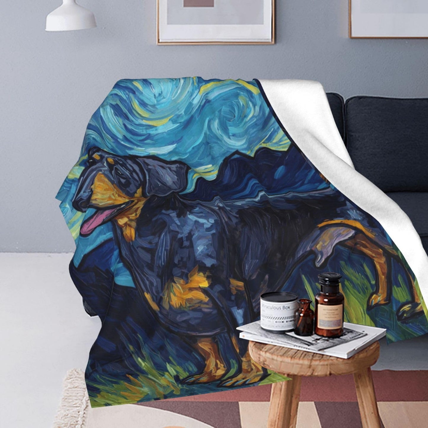 TZJCCMAY Dachshund Blanket for Kids Women Adults, Dog Lover Throw Blankets, Soft Lightweight Fleece for Bed Sofa Home Living Room Decor, Birthday Gifts, 50x60in