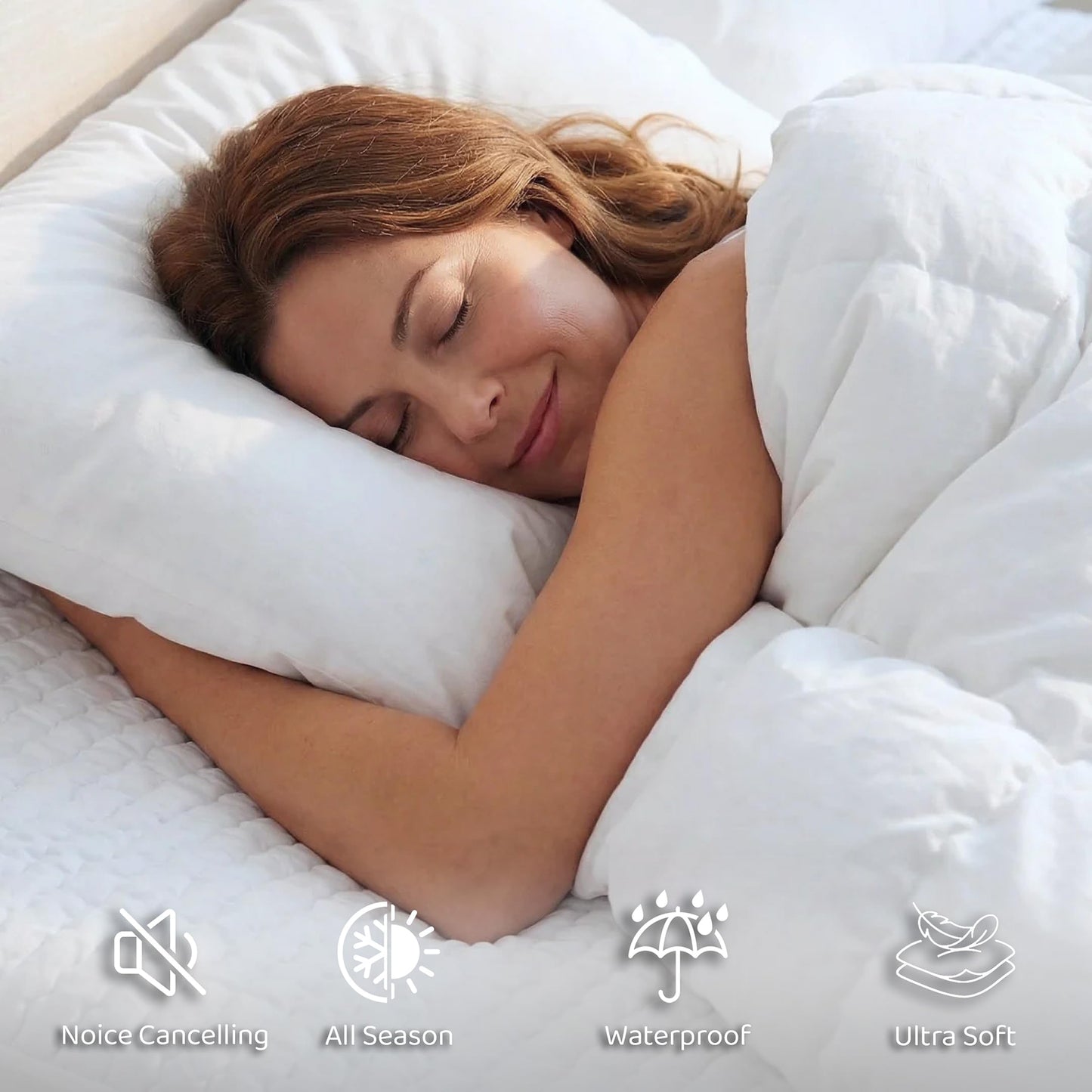 PAULATO BY GA.I.CO Twin Waterproof Mattress Protector – Fitted Sheet Style, Breathable & Noiseless, Deep Pocket Up to 19”, Soft Polyester Mattress Cover (Twin)