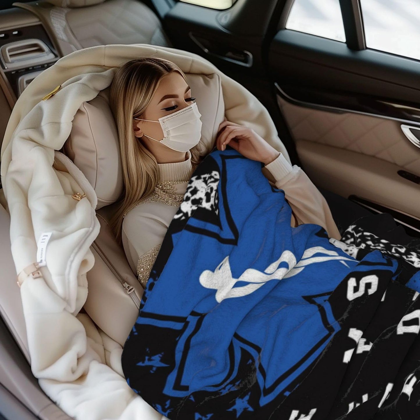 Police Gifts Blanket 80"x60" Soft Cozy American Flag Blankets Warm Lightweight Plush Fleece Throws EMS Gift for Men Women