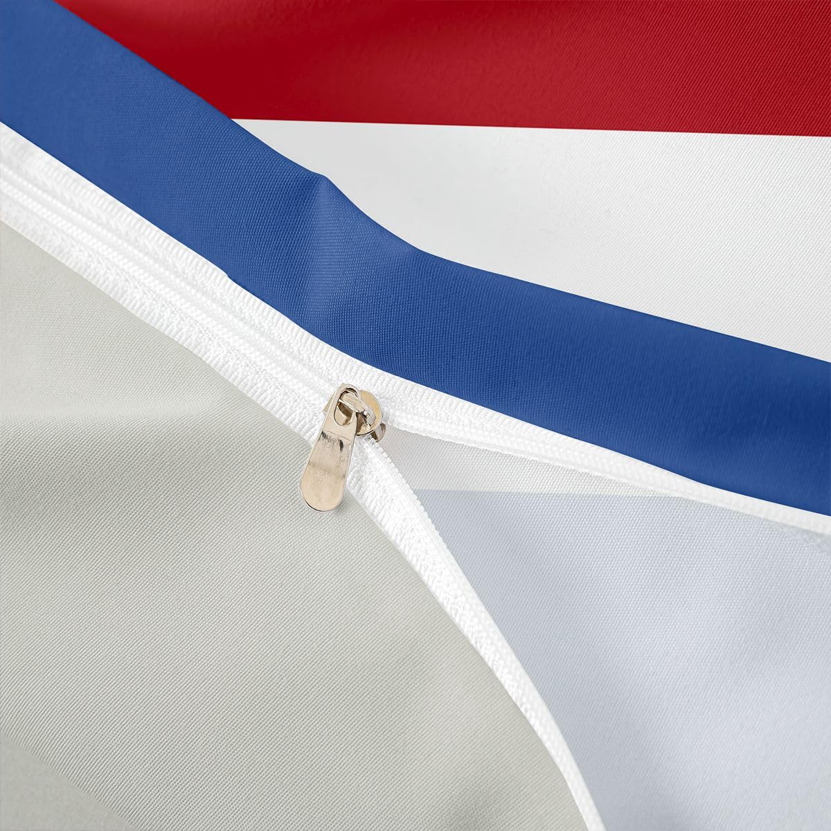 Feelyou Dutch Flag Duvet Cover Full Size Netherlands Comforter Cover for Boys Girls International Flag Bedding Set 3Pcs Soccer Sports Game Room Decor