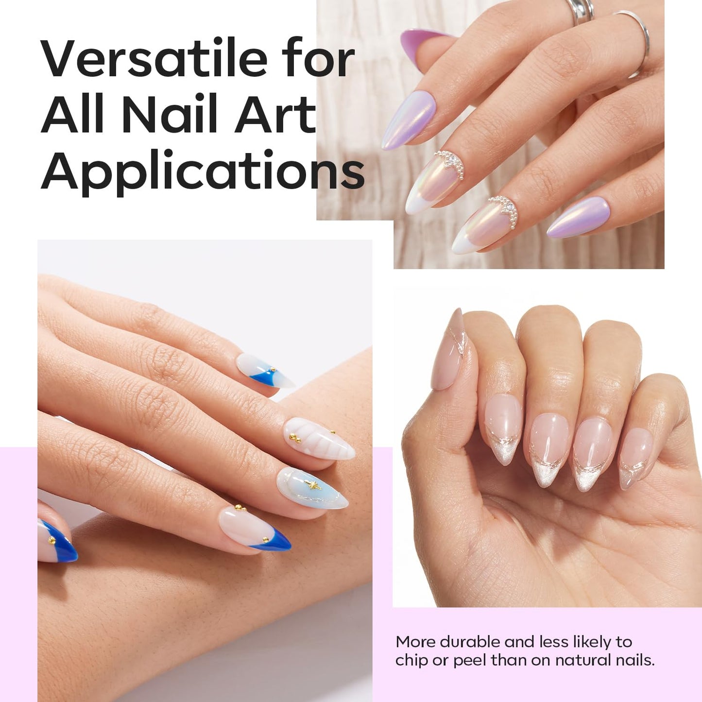 Modelones Short Almond Nail Tips - 510Pcs Half Cover Fake Gel Tips Pre-shaped Clear Acrylic Gel Kit False Extra Short Press on Nails for Extension DIY Salon 15Sizes