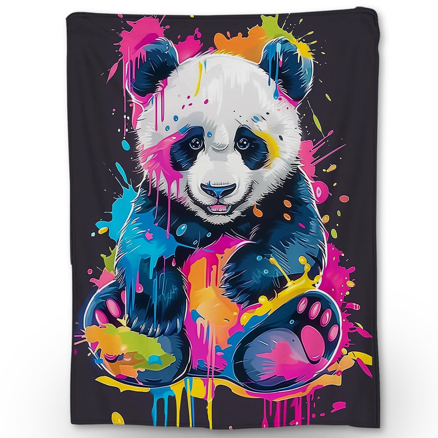 Ti Caldi Cute Panda Blanket | Soft Warm Fuzzy Lightweight Animal Watercolor Art Flannel Throw Blanket Perfect for Couch, Bed, Travel & Outdoor Use, Cozy Blankets for Adults Kids 60×50 in
