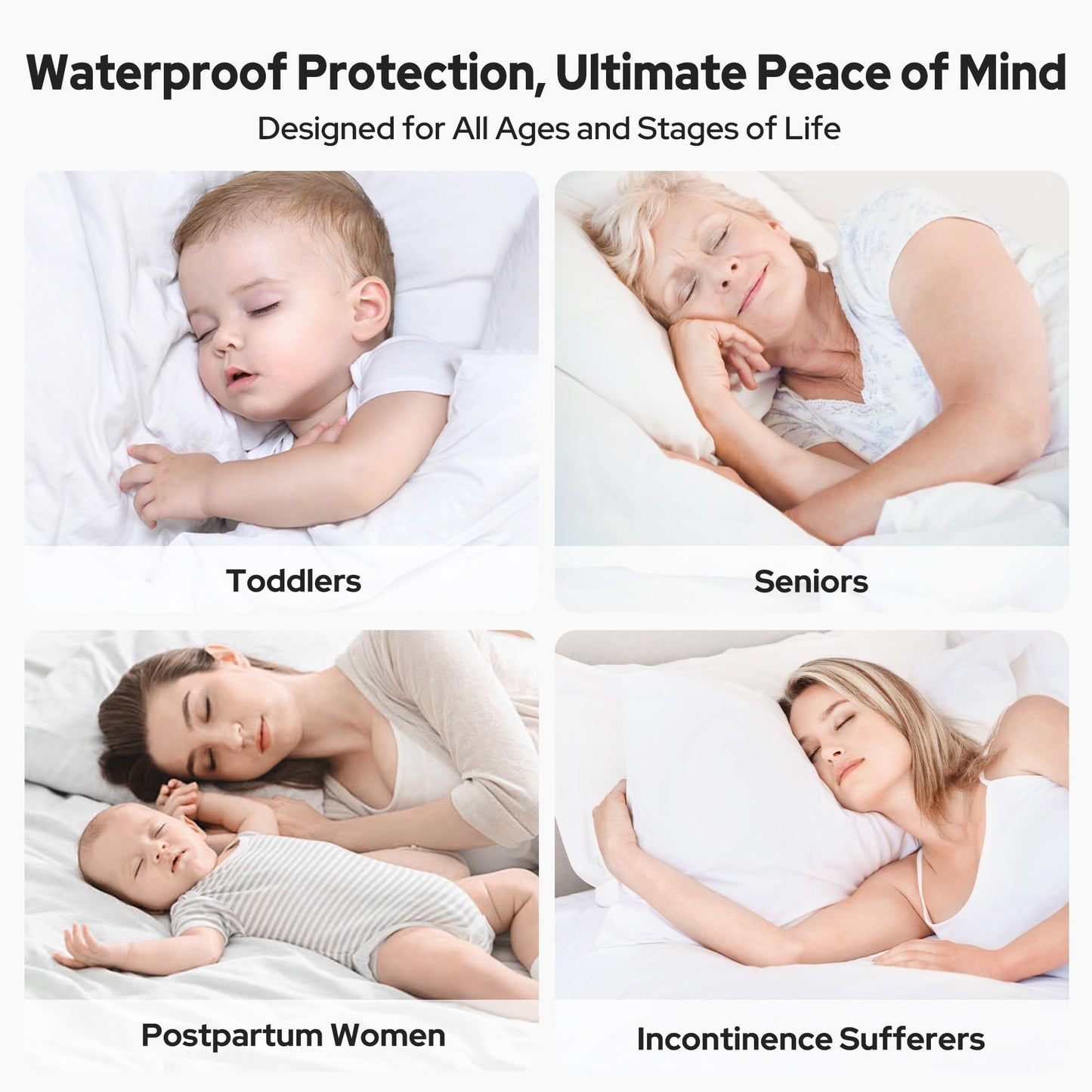 BEDLORE Waterproof King Mattress Pad, Breathable Mattress Protector with 6-18 Inch Deep Pocket, Quilted Fitted Mattress Topper Bed Cover, Noiseless & Machine Washable