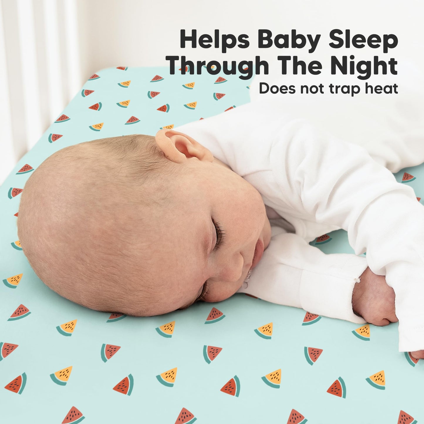 KeaBabies 2-Pack Organic Cotton Crib Sheets for Boys, Girls - 52x28 Fitted Crib Mattress Sheet Neutral, Breathable Cover for Baby Bed Set, Toddler Mattress, Soft & Cute Prints (Beach Day)