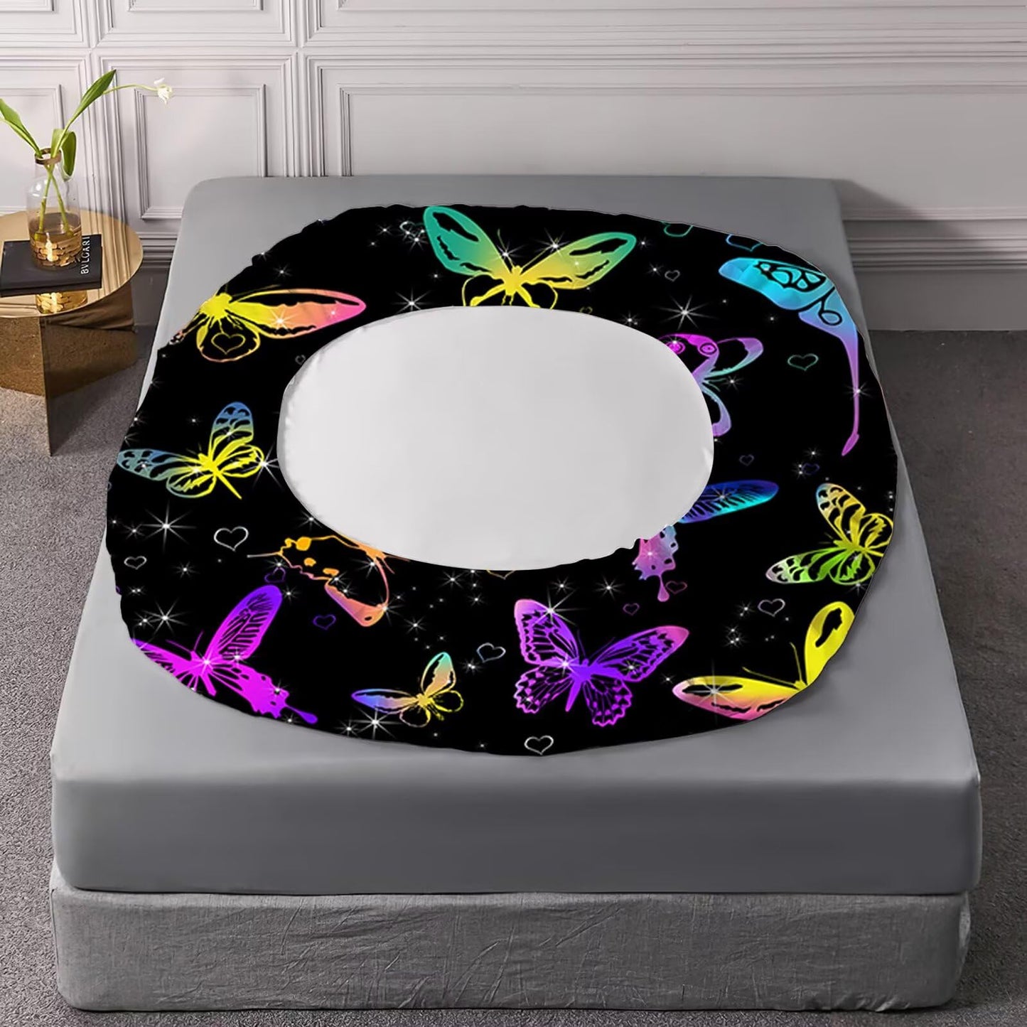 VTKON Colorful Butterfly Sheets Twin Size for Girls Boys Black Kids Cute Bedsheets Microfiber Deep Pocket Bed Sheet & Pillowcase Sets 3 Pieces