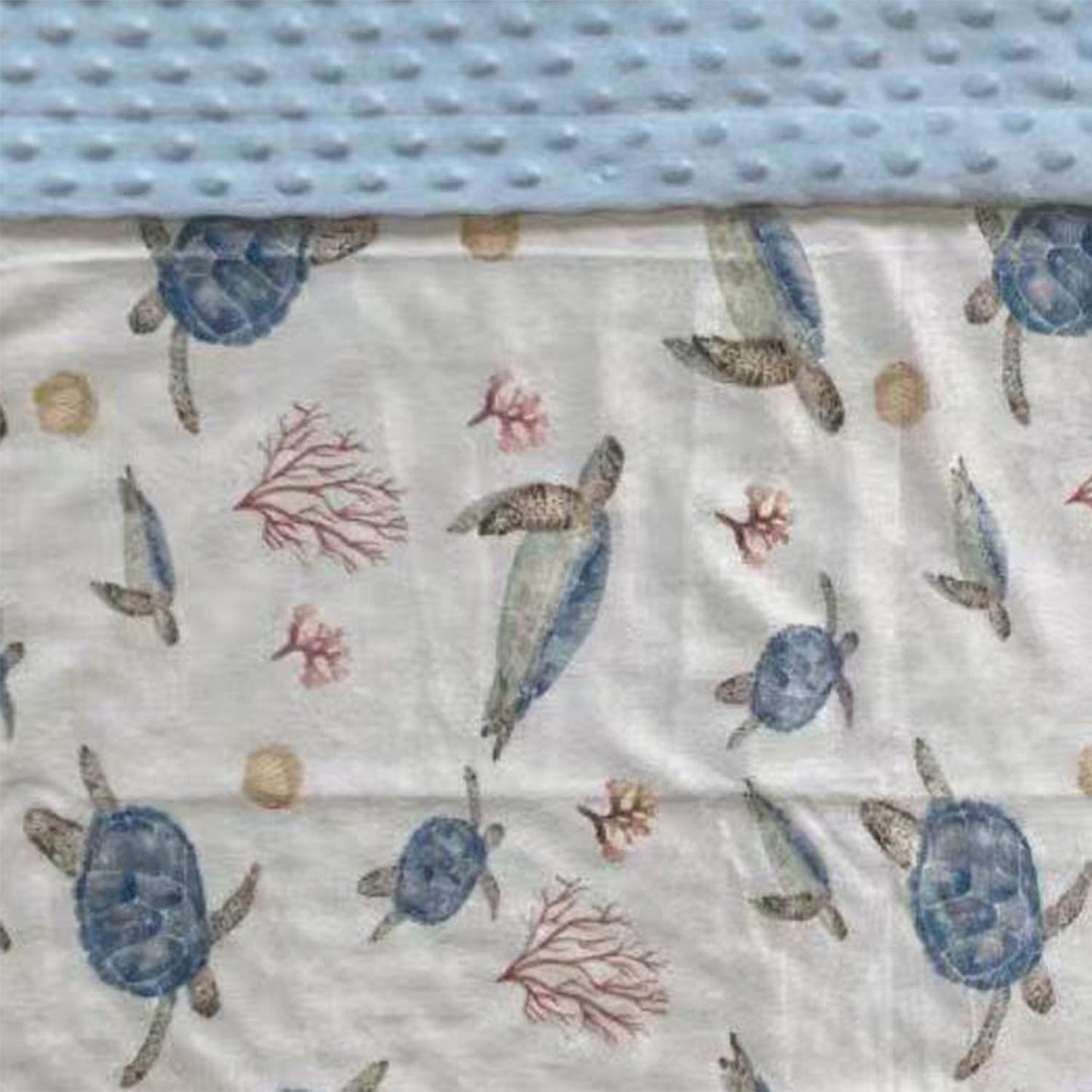 Baby Blanket for Boys Girls Super Soft Double Layer Minky with Dotted Backing Cute Cow Crib Receiving Blanket Bed Throws for Newborns Nursery Stroller Toddler 30 x 40 Inch (Turtle)