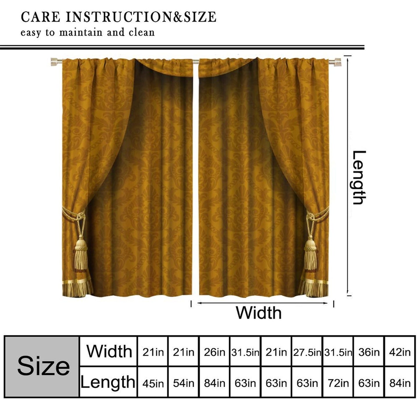 Nitmbi Victorian Curtains，Grand Opening Showroom Cinema Theater Background Print Retro Pattern Drapes Window 2 Panel Rod Pocket Curtain for Bedroom Living Room Decor 20.5" W X 45" L No Blackout