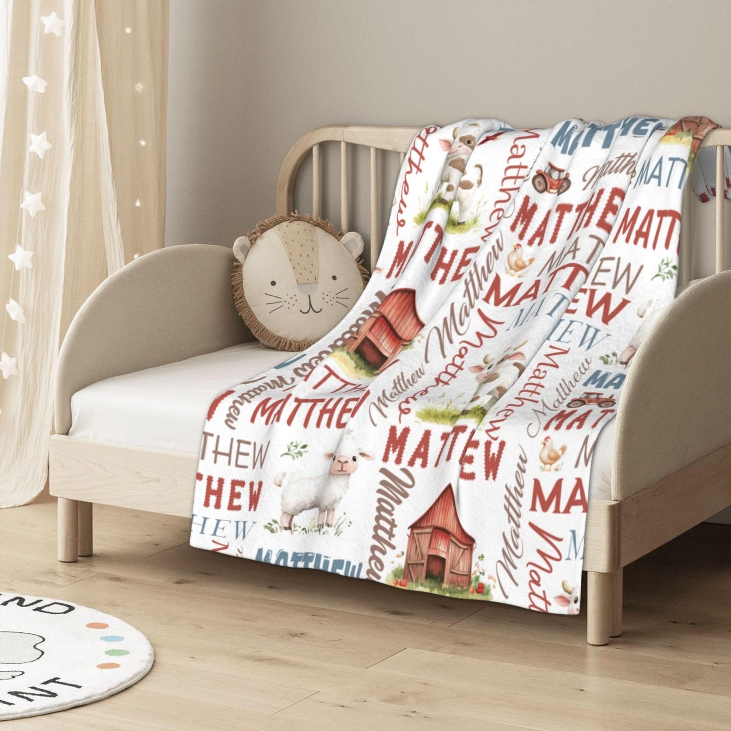 PUREFLY Personalized Baby Blanket - Custom With Name for Girls and Boys, Super Soft Plush Fleece, Personalized Gifts for Newborn