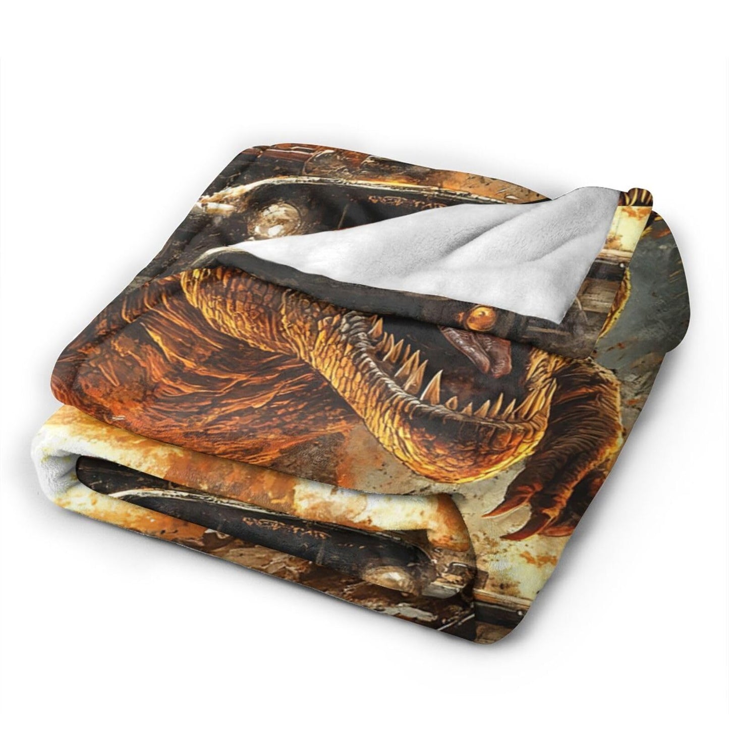 Cool Dinosaur Throw Blanket Dinosaur Truck Blankets Disk Fleece Plush Super Soft Cozy Warm Lightweight Musical Instrument Decor Gifts for Boys Girls Kids Adults Men Women 40" x 50"