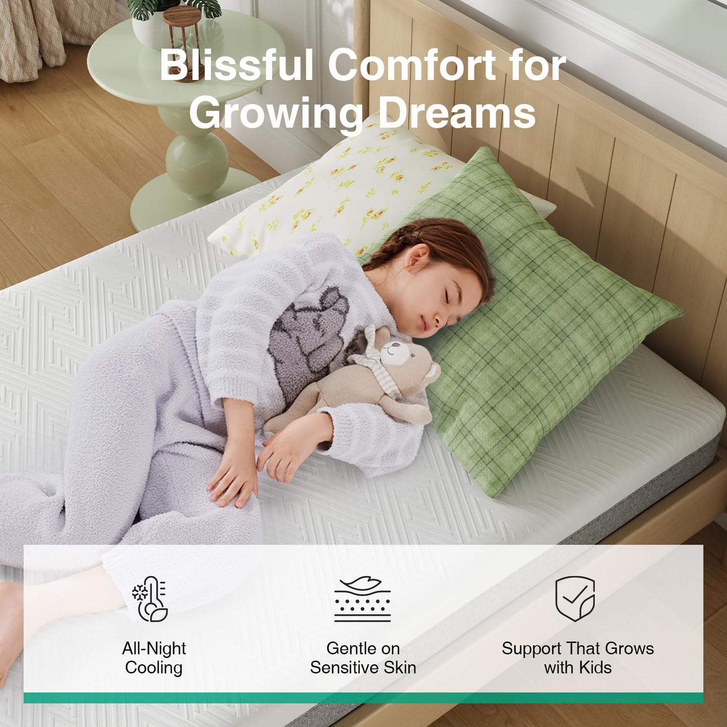 Novilla Twin Size Mattress, 6 Inch Twin Mattress, Gel-Infused Memory Foam Mattresses in a Box for Pain Relief & Enhanced Support & Cooling Sensation, CertiPUR-US Certified