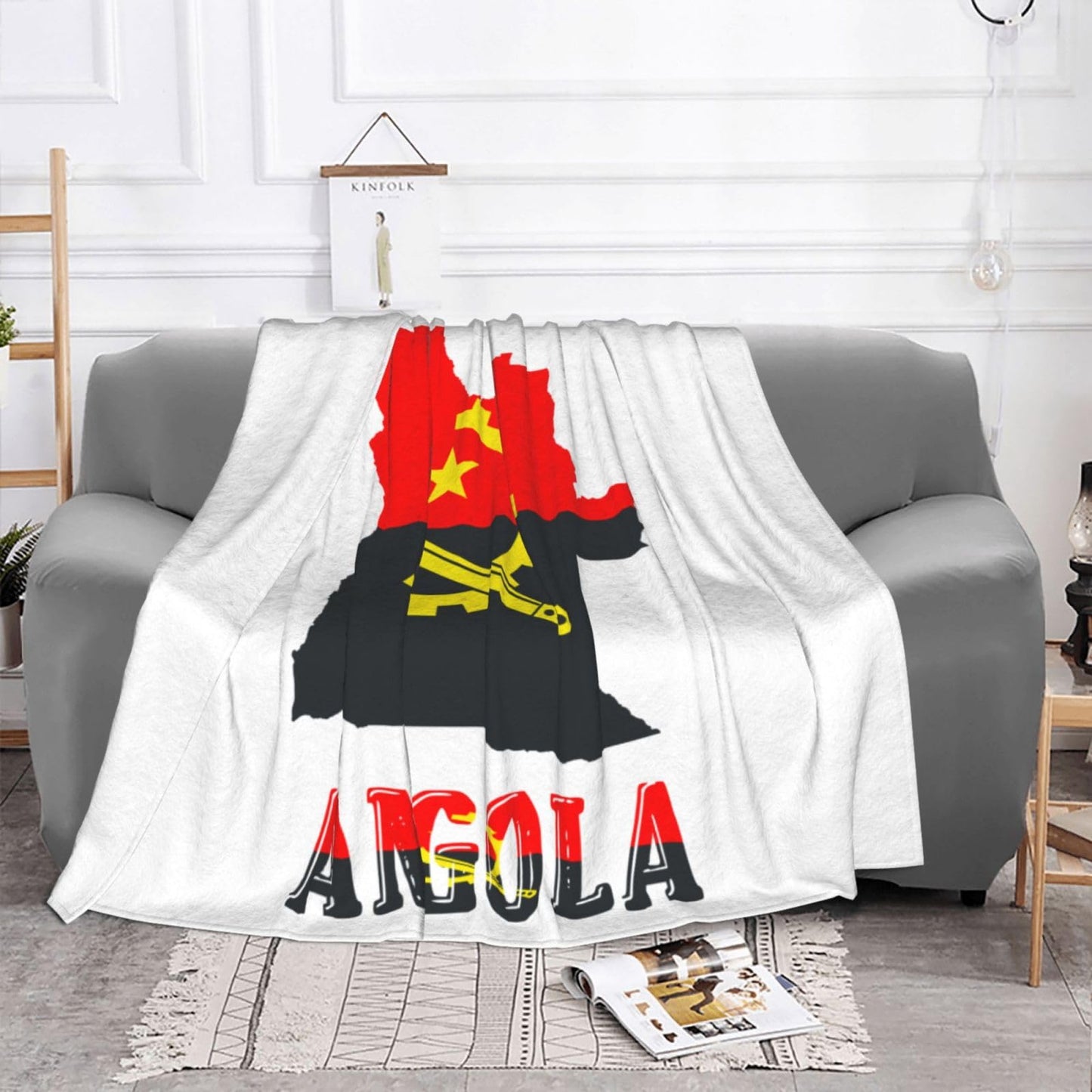Angola Throw Blanket for Bed and Couch Warm Winter Style - Lightweight Cozy Blanket for All Seasons
