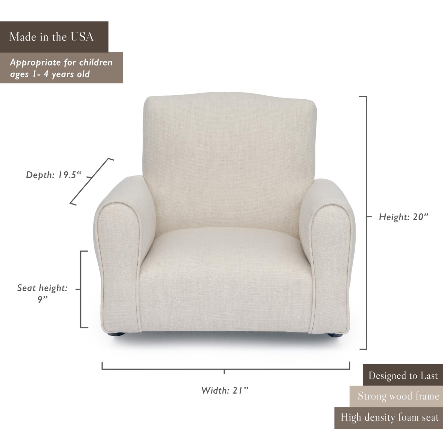 Toddler Personalized Armchair, Kids Upholstered Rocking Chair with Personalization, Toddler Chair with Personalized Name, Comfy Child Armchair, (Light Blue Suede, Rockers)