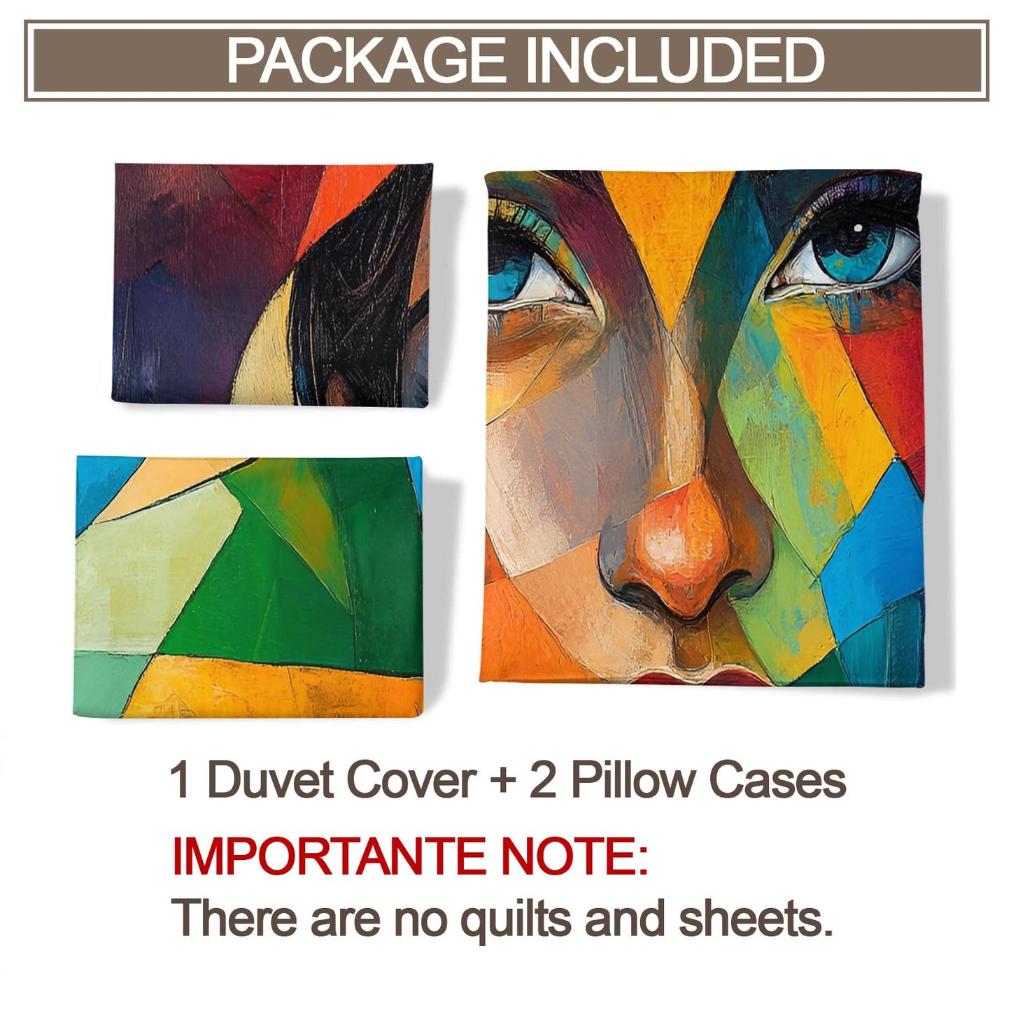 PAISUOQ Woman Duvet Cover Queen Size, Geometric Graffiti Bedding Sets, 3 Piece, Soft Microfiber Patterned Comforter Cover with Zipper Ties & 2 Pillowcase, Fashion Girl Bedroom Decor & Gifts