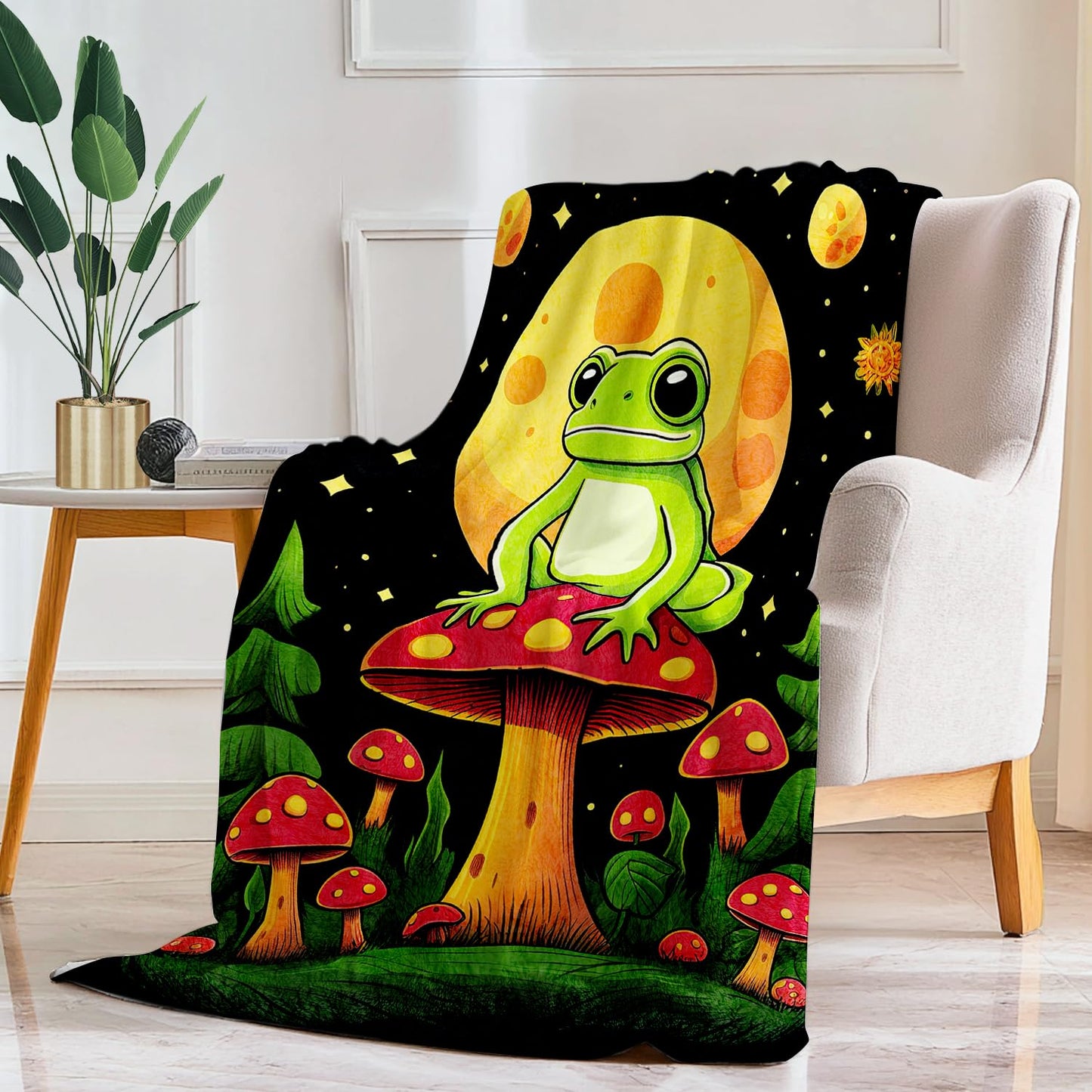 Frog Blanket Frog Fleece Throw Blanket Super Soft Fuzzy Plush Cozy Warm Frogs Decor Bedding Blankets Gift for Boys Girls Men Women Kids & Adult 50"X40"