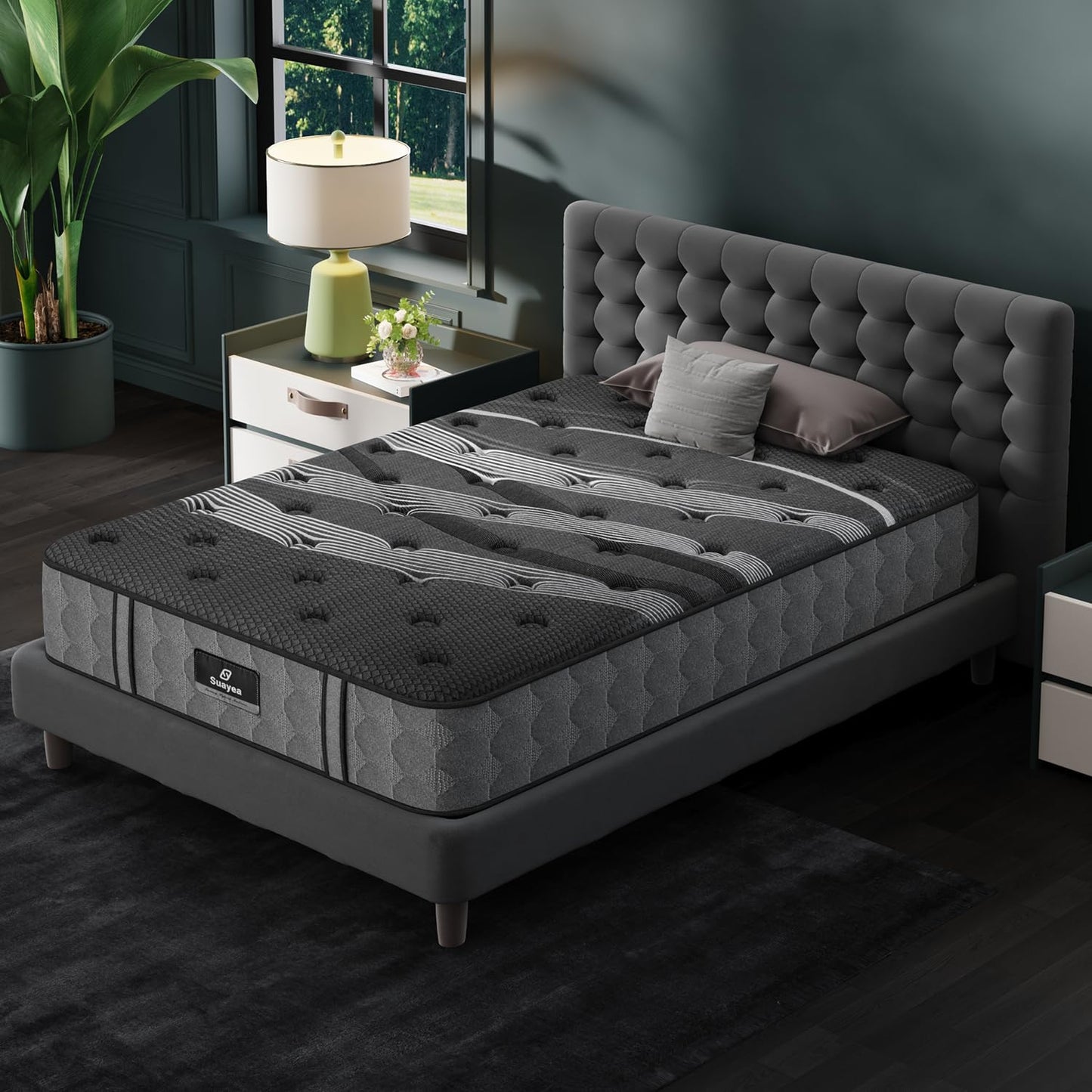 Twin Mattress, Upgraded 8 Inch Luxury Hybrid Twin Size Mattress in a Box, Cooling Gel Memory Foam & Pocket Springs, Pressure Relief, Medium Firm, Fiberglass-Free, Breathable Cover, 365-Night Trial
