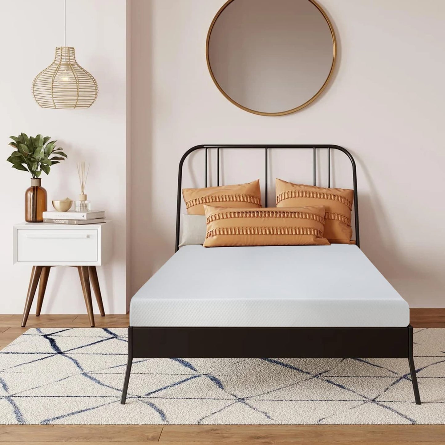BestMassage | 6 Inch Twin Mattress | Gel Memory Foam | Medium Firm Feel | White | Bed in a Box, CertiPUR-US Certified | Pressure Relief, Cooling Ventilated Foam | Breathable Knit Cover