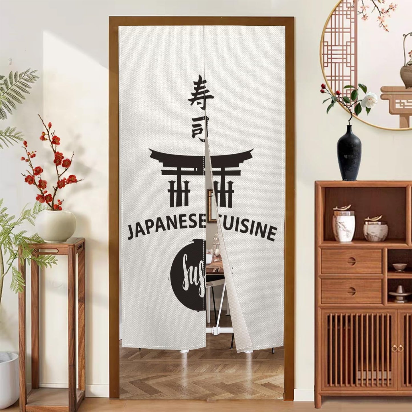 XMJJKUF Long Japanese Noren Doorway Curtain Japanese Cuisine Printed Window Treatment Door Tapestry Door Curtain Polyester for Ukiyoe Room Divider Home Kitchen Gifts Decorations,33.5"x 70.9"