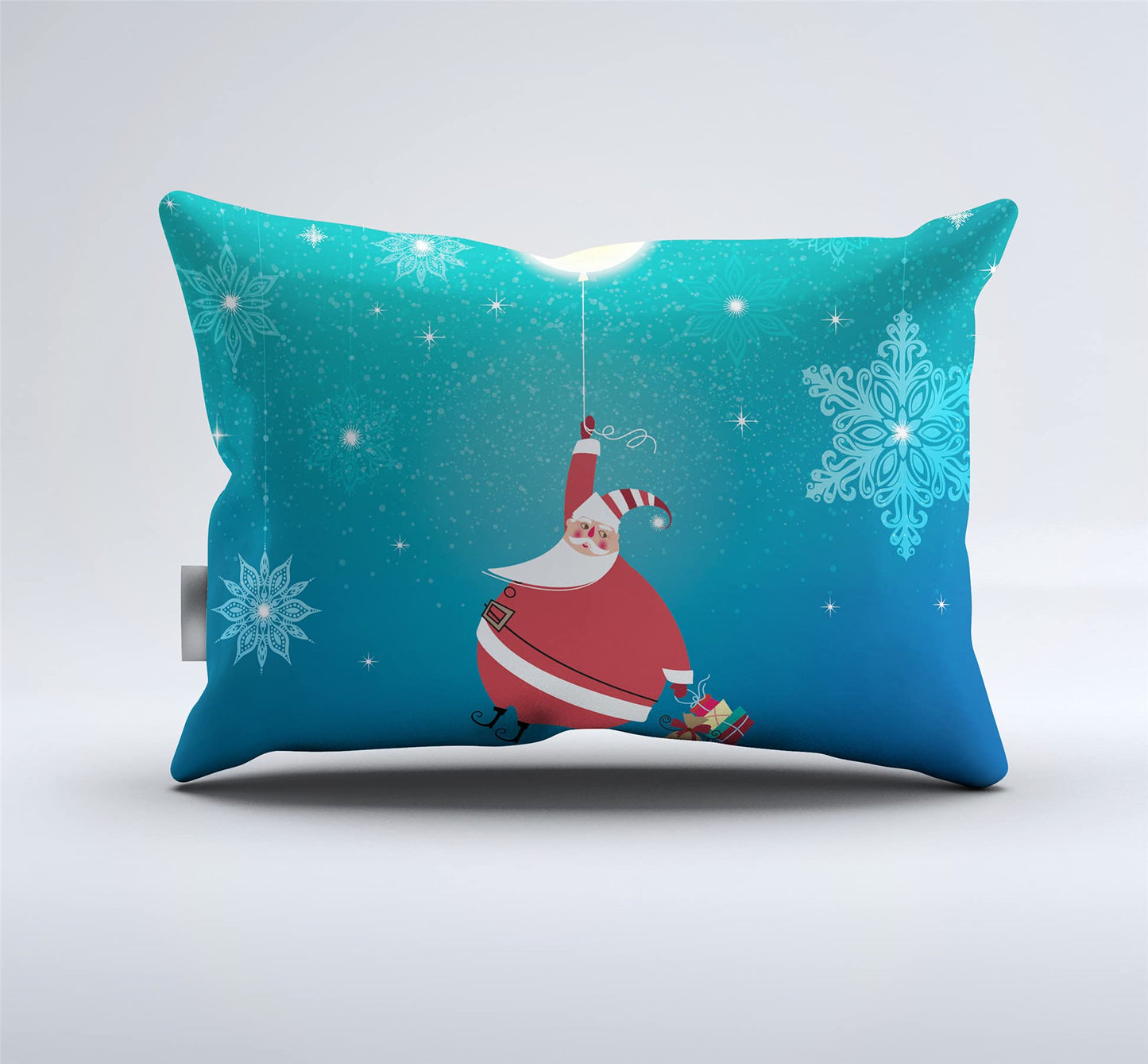 Boasorte Funny Cartoon Christmas Prints Fitted Sheet Set Santa Claus Elk Christmas Tree Bedding Set | with Fitted Sheet and 2 Pillowshams(3pcs) or Comforter(4pcs) (D,Twin-3PCS)