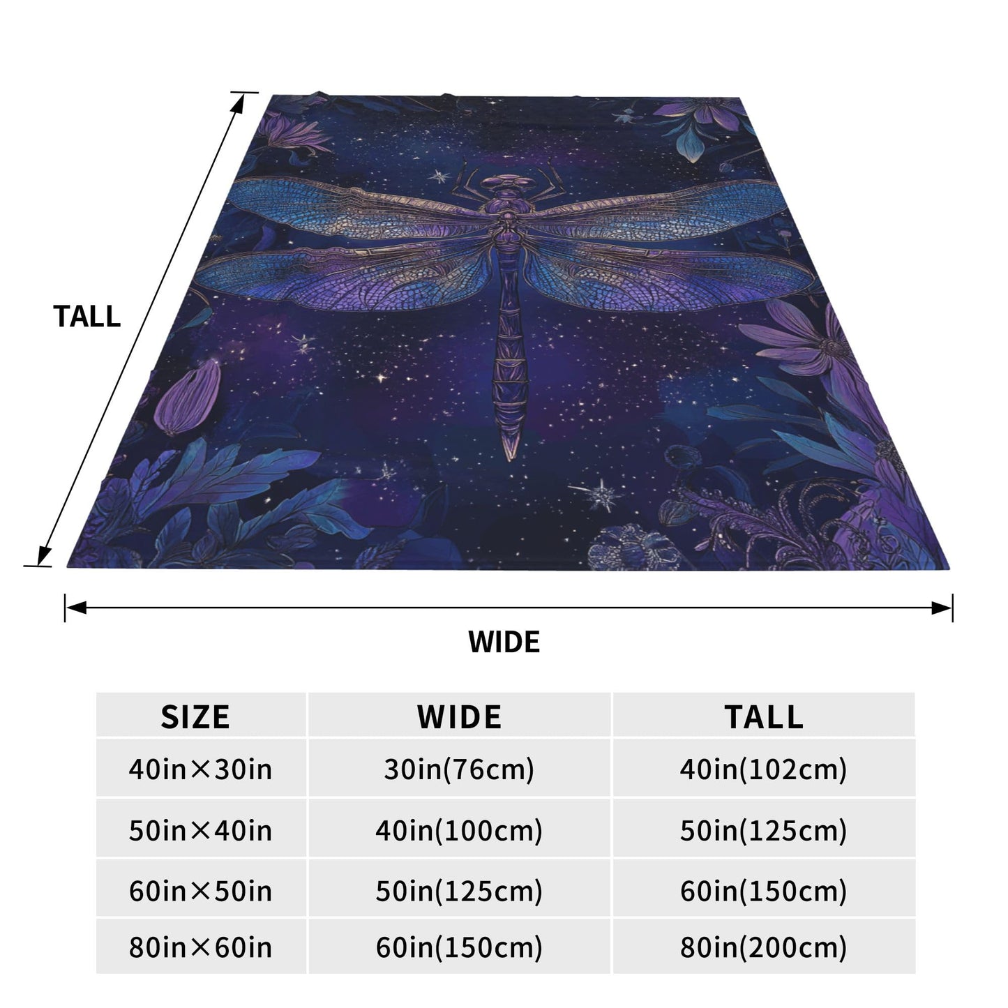 Dragonfly Throw Blanket Soft Warm Cozy Dragonflies Blankets Fuzzy Plush Fleece Dragonfly Blanket Gifts for Couch Bed Sofa Home Decor 40''X50''