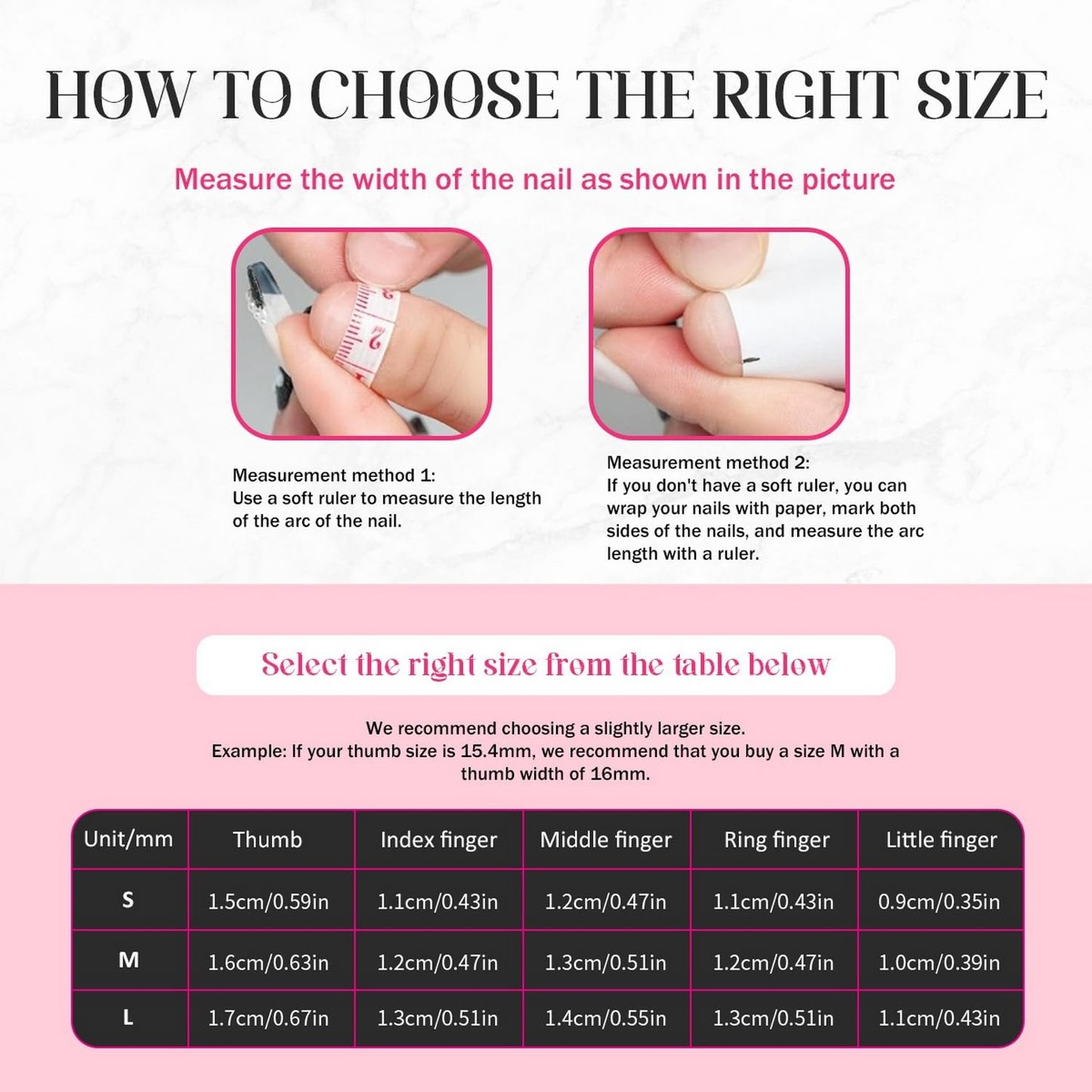 Handmade Press on Nails French Tip Acrylic Nails Medium Almond Fake Nails with 3D Flower & Starfish Designs Thickened Salon Quality Stick on Nails Muti-Layer Gel Acrylic Nails for Women（Size M)