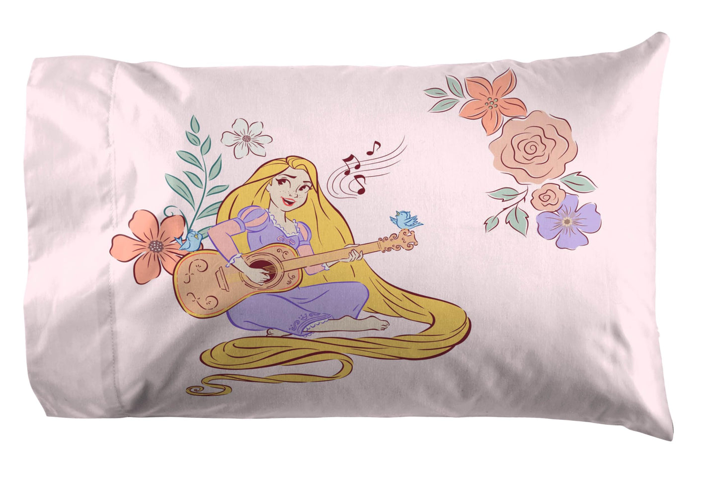 Disney Princess 3 Piece Twin Sheet Set - Kids Super Soft Brushed Microfiber Bedding, Deep Pocket, Fade Resistant, Machine Washable - Cinderella, Belle, Ariel & Tiana - Jay Franco (Official Disney)