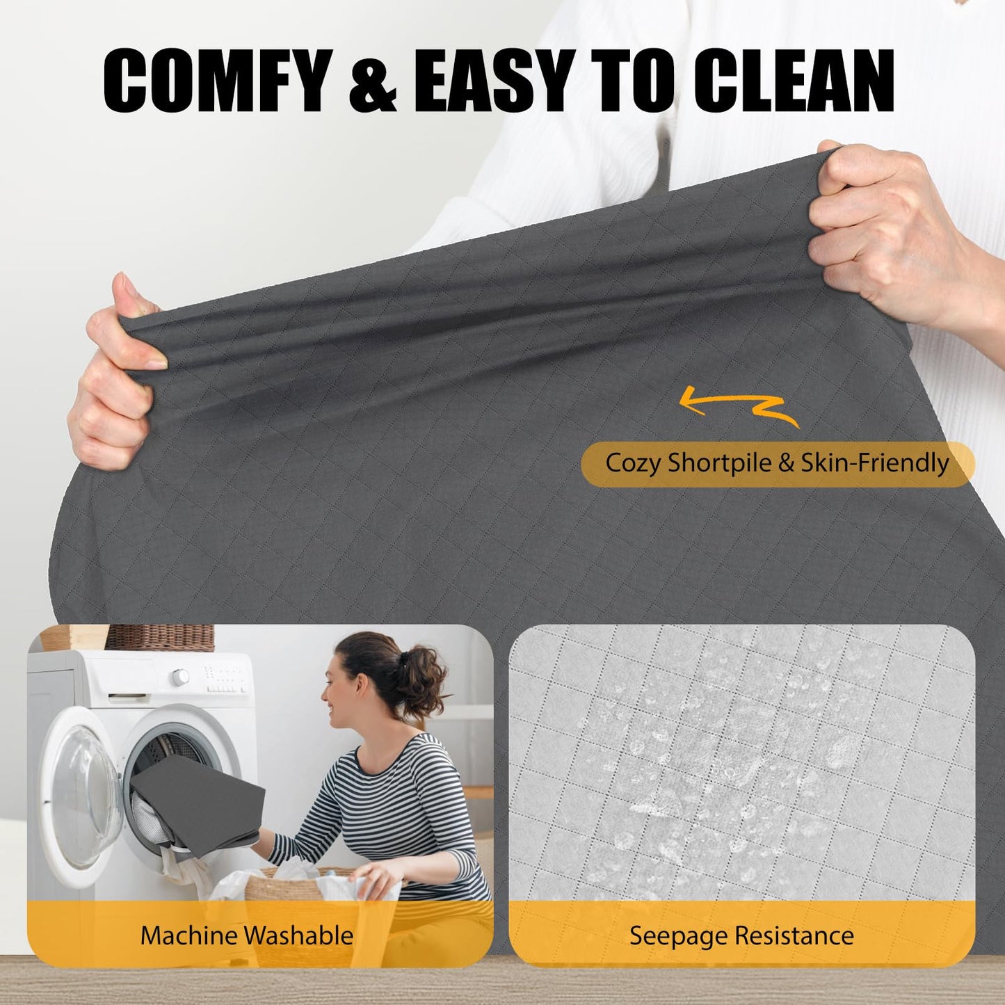 ESCRODOI Dog Car Bed for Back Seat Cover, Supportive Foam Pet Mat Cushion for Car Backseat Extender with Removable Cover, Common Size for Sedan, SUV & Truck, Easy Clean