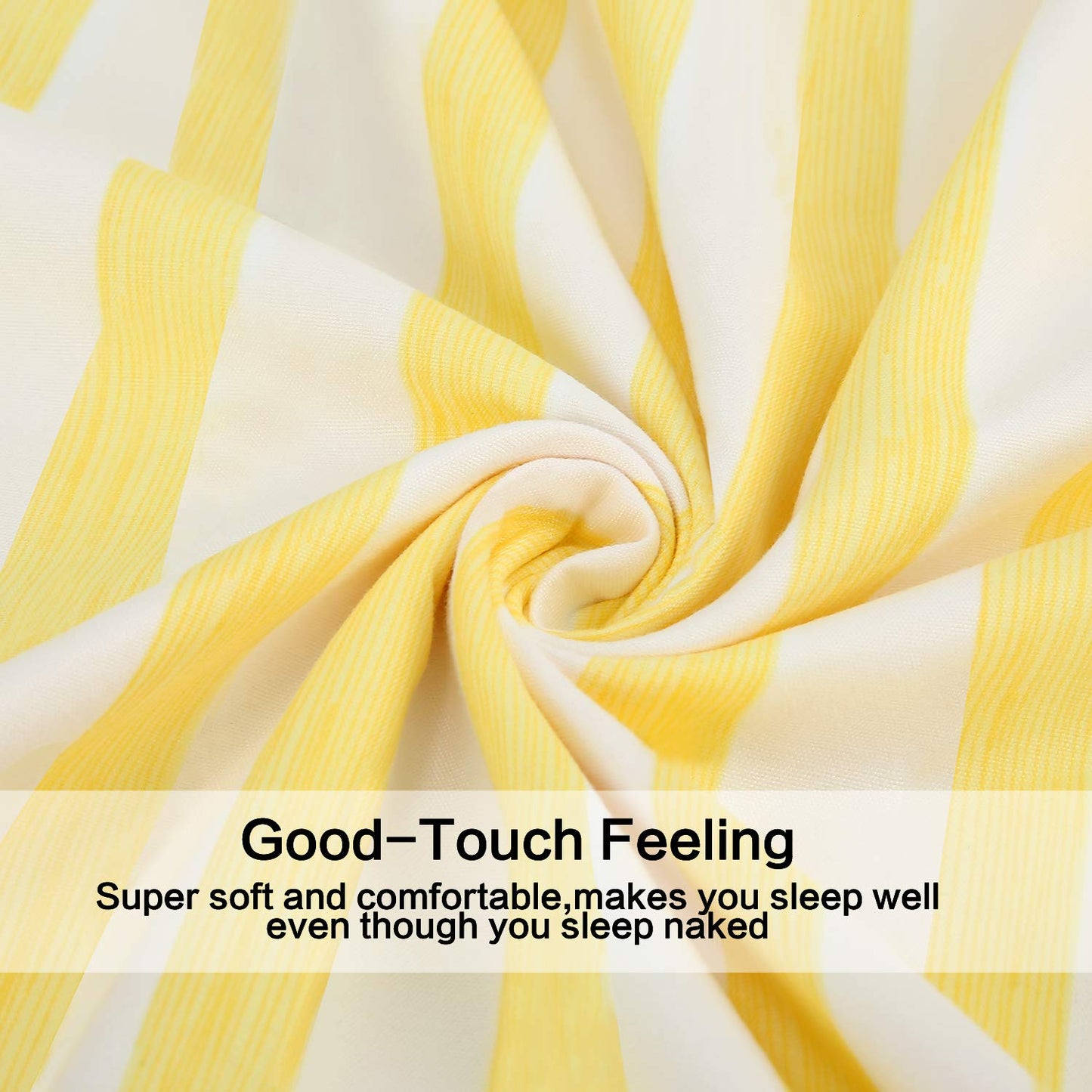 Best Season 3 Piece Stripe Microfiber Stripe Sheet Set - Super Soft Luxury Hotel Deep Pocket,Stain, Fade & Wrinkle Resistant Bedding Set (Yellow,Twin Size)